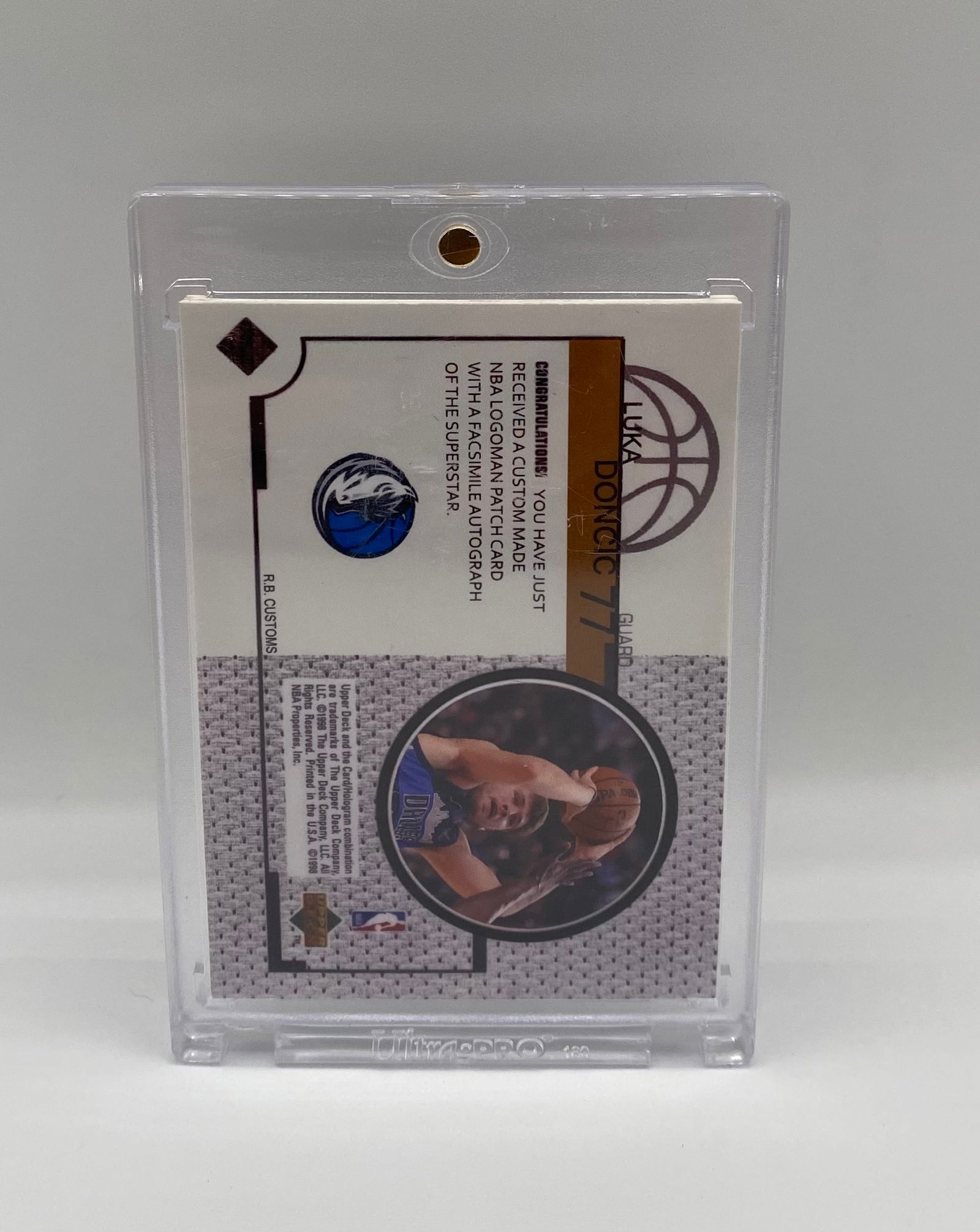 Luka Doncic Custom "R.B. Customs" NBA Logoman Patch Card – Facsimile Auto - 2