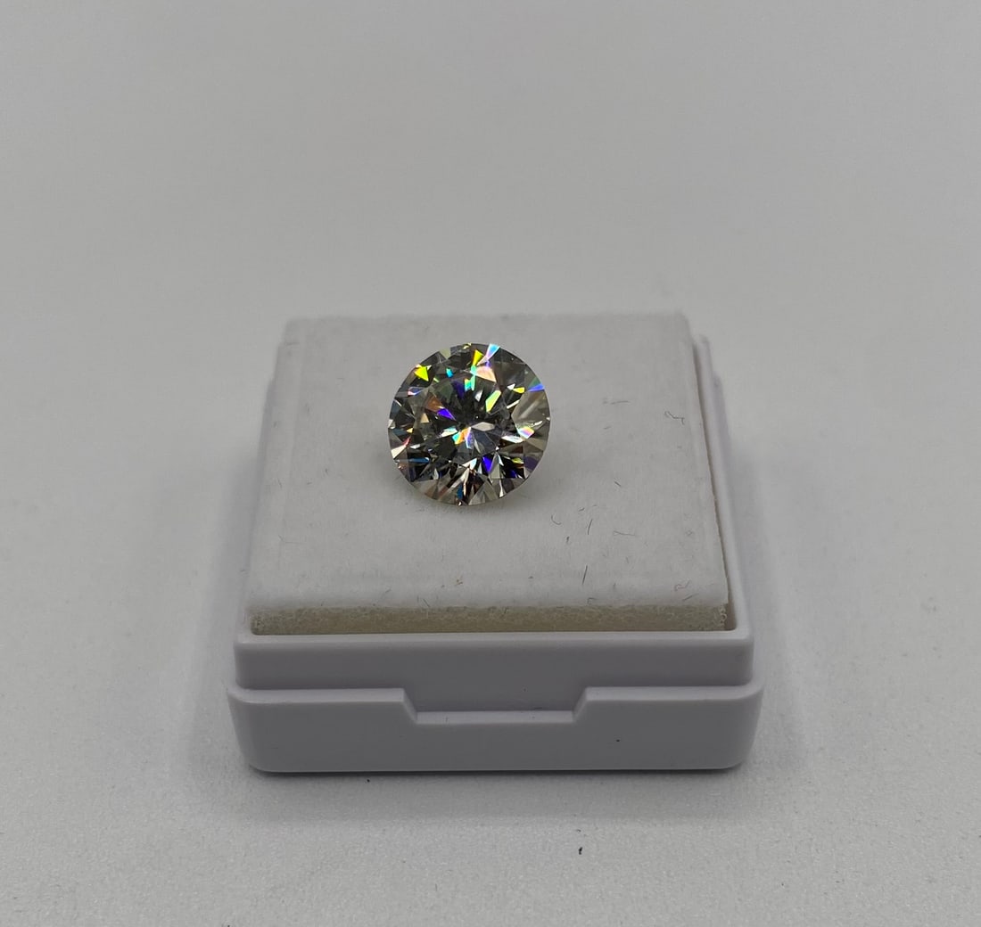 3.00 CT Light Yellow Moissanite – GRA Certified – Passes Diamond Tester (1 of 1)