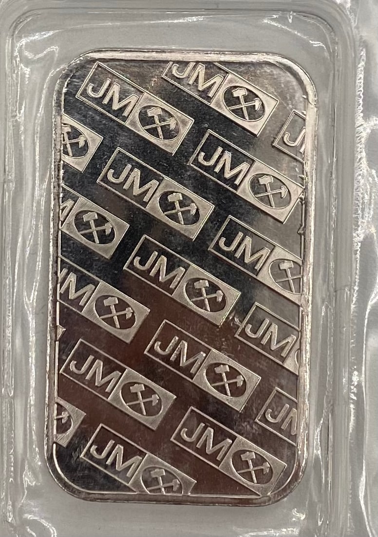 Johnson Matthey (JM) 1 Troy Ounce .999 Fine Silver Bar - Sealed - 2