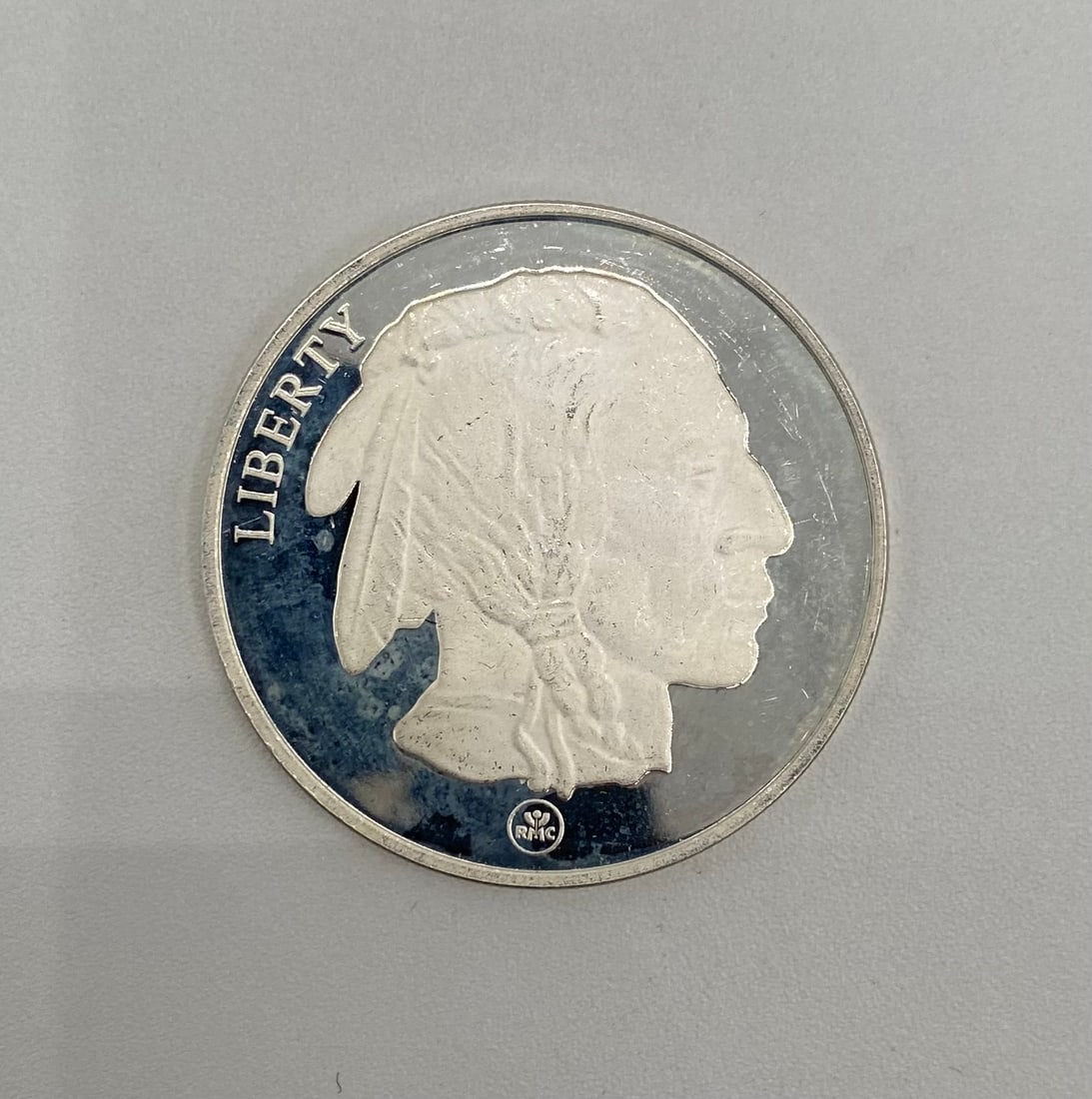 1 Troy Ounce .999 Fine Silver Round - Buffalo/Indian Head Design - 2