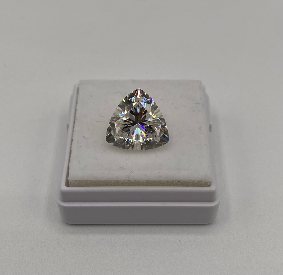 5.00 Carat Triangle Brilliant Cut Moissanite – GRA Certified – Passes Diamond Test (1 of 1)