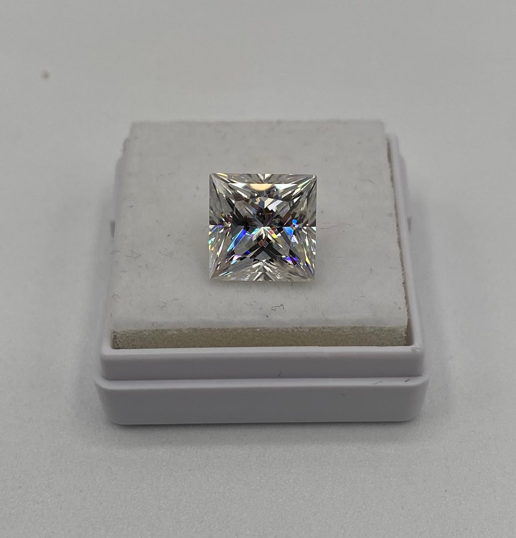 4 Carat Princess Cut Moissanite - GRA Certified - Diamond Tester Positive (1 of 1)