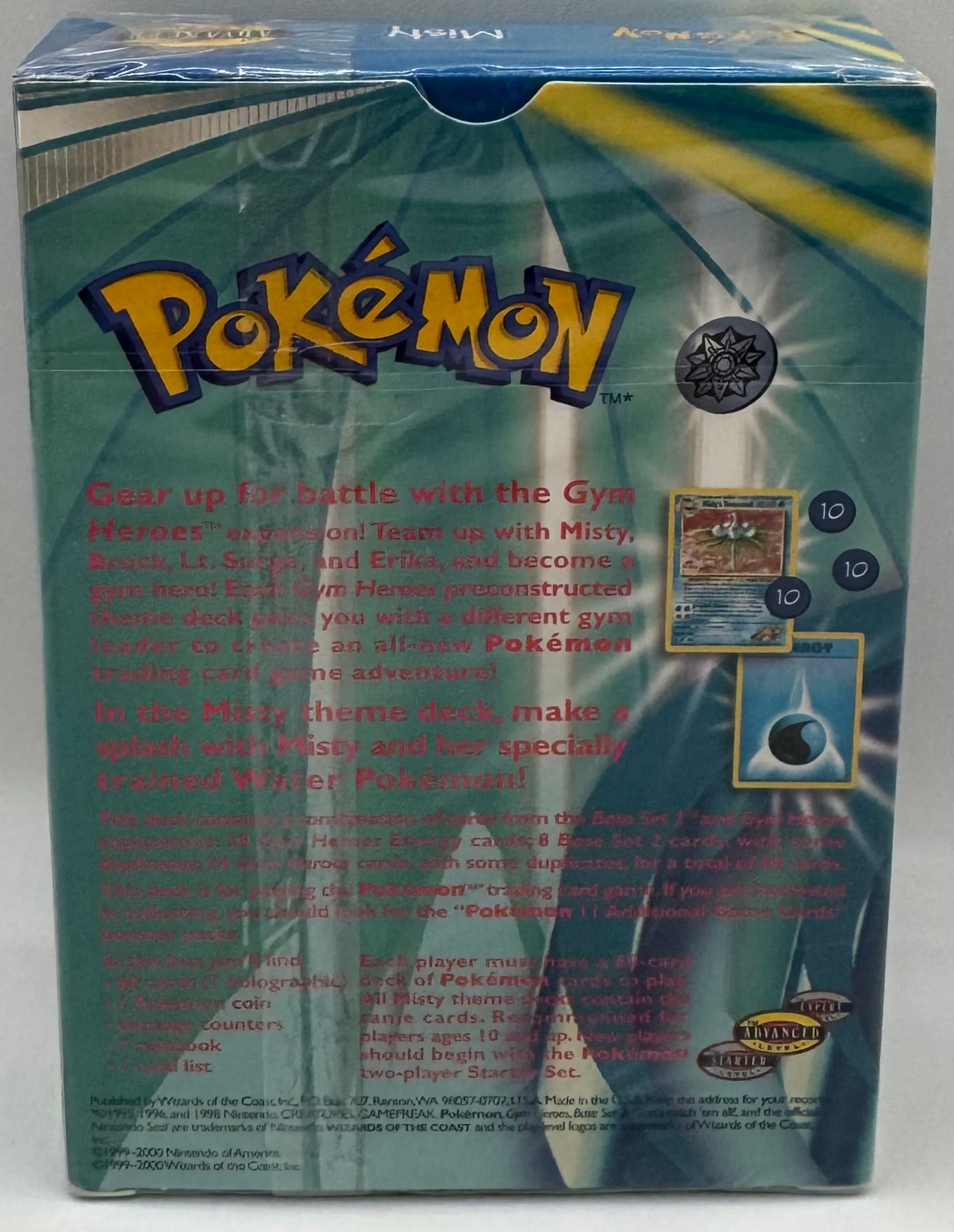 2000 Pokemon Gym Heroes Misty Theme Deck Factory Sealed WOTC - 2