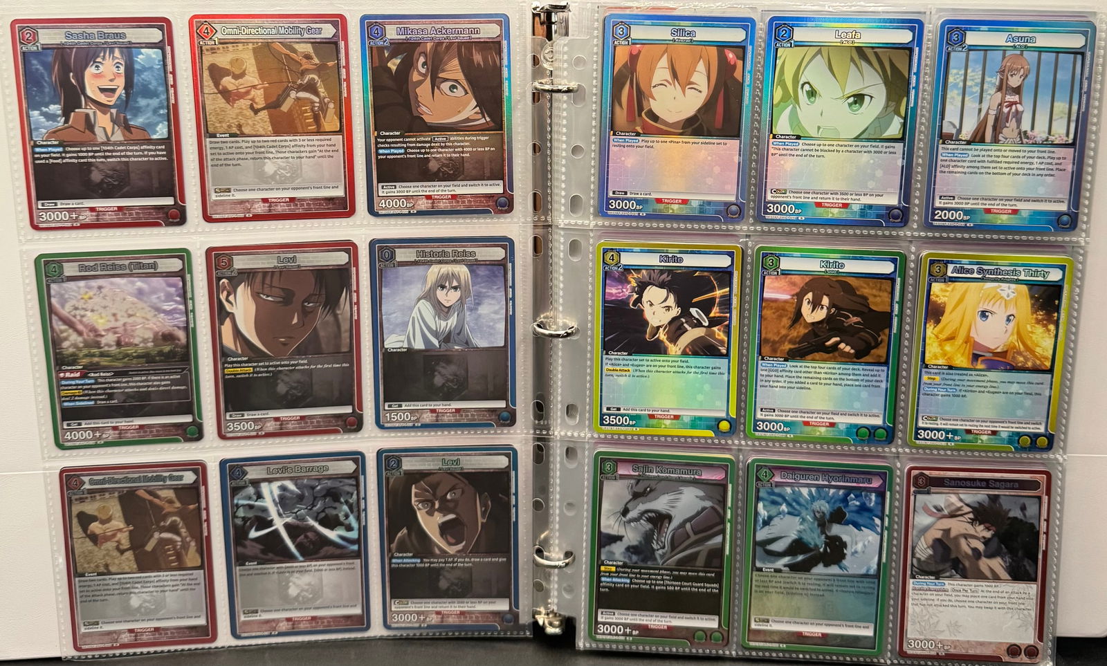 Union Arena TCG Multi-Series Binder Collection: Elevate your collection with this comprehensive binder of Union Arena Trading Card Game singles. This lot features a diverse array of cards spanning several of the most popular anime franchises