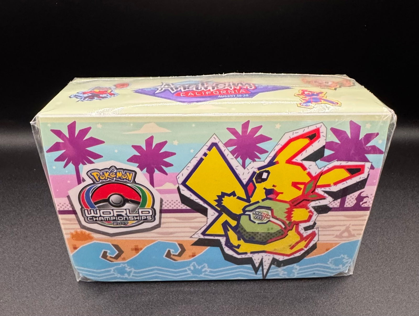 Sealed 2017 Pokémon World Championships Anaheim Exclusive Double Deck Box: 2017 Pokémon World Championships Location: Anaheim, California (August 18–20, 2017) Product: Official Double Deck Box Condition: Brand New / Factory Sealed Item Details: This is a