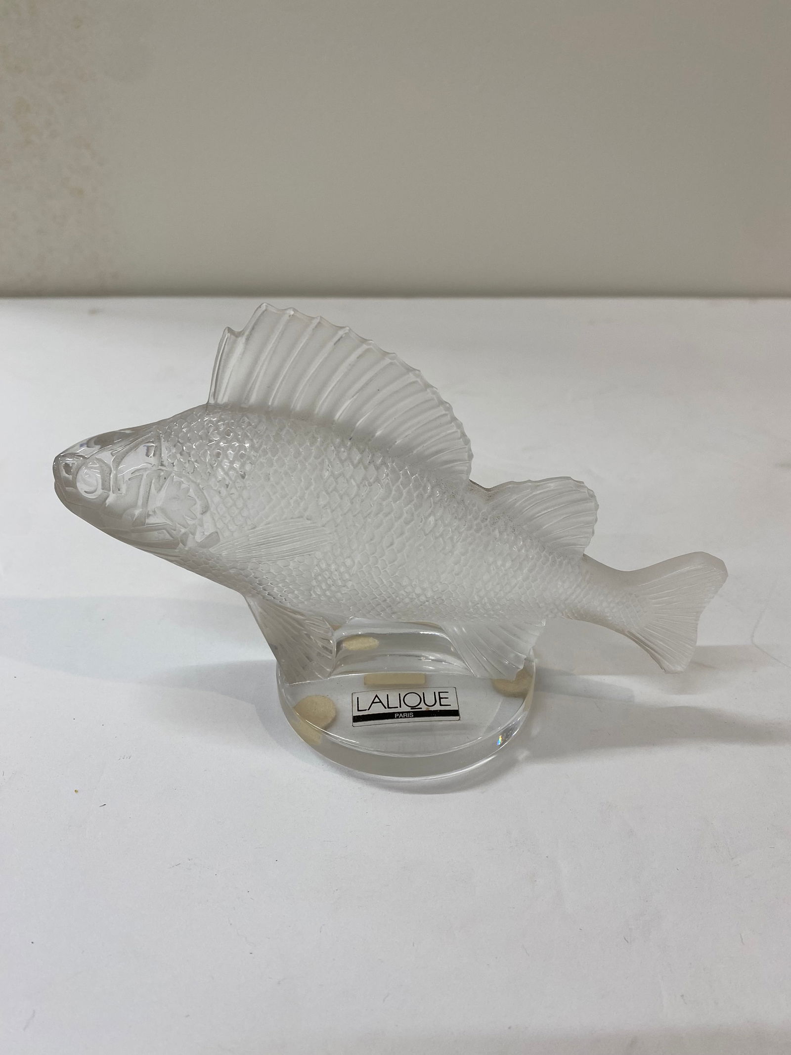 Lalique France Frosted Crystal Perche Fish Figurine (1 of 1)