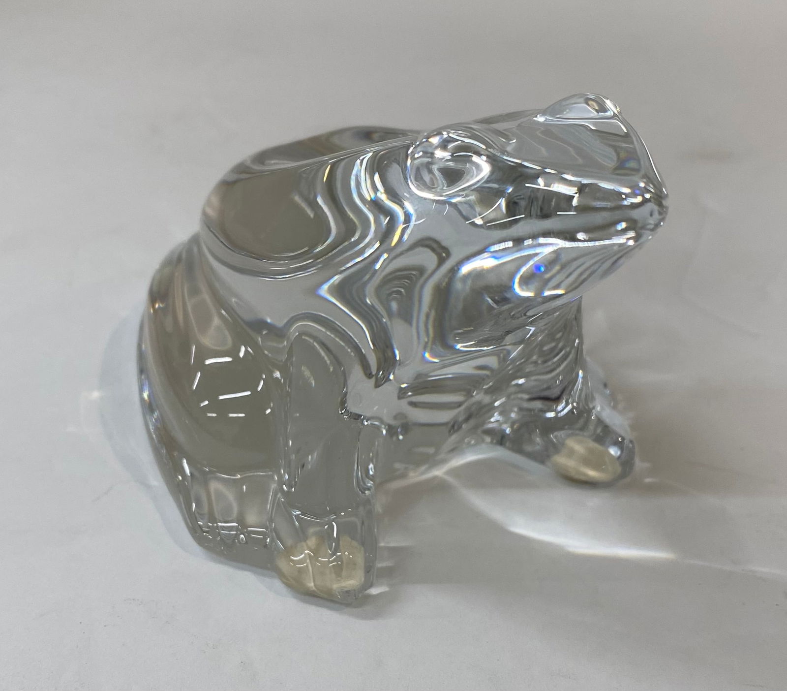 Con temporary Clear Crystal Frog Figurine – Heavy Art Glass Paperweight (1 of 1)