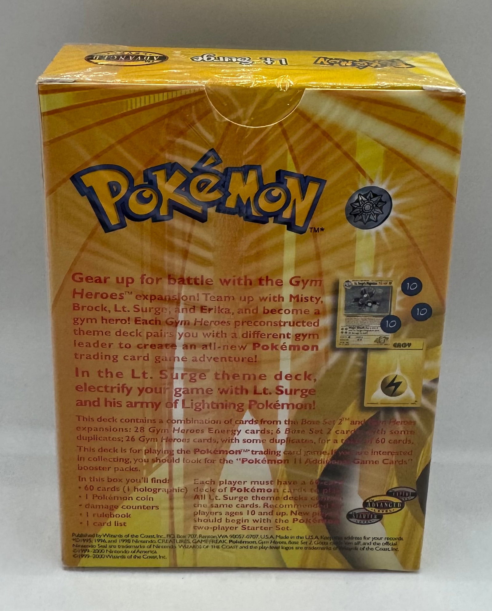 Sealed Pokémon TCG Lt. Surge Theme Deck - Gym Heroes - 2