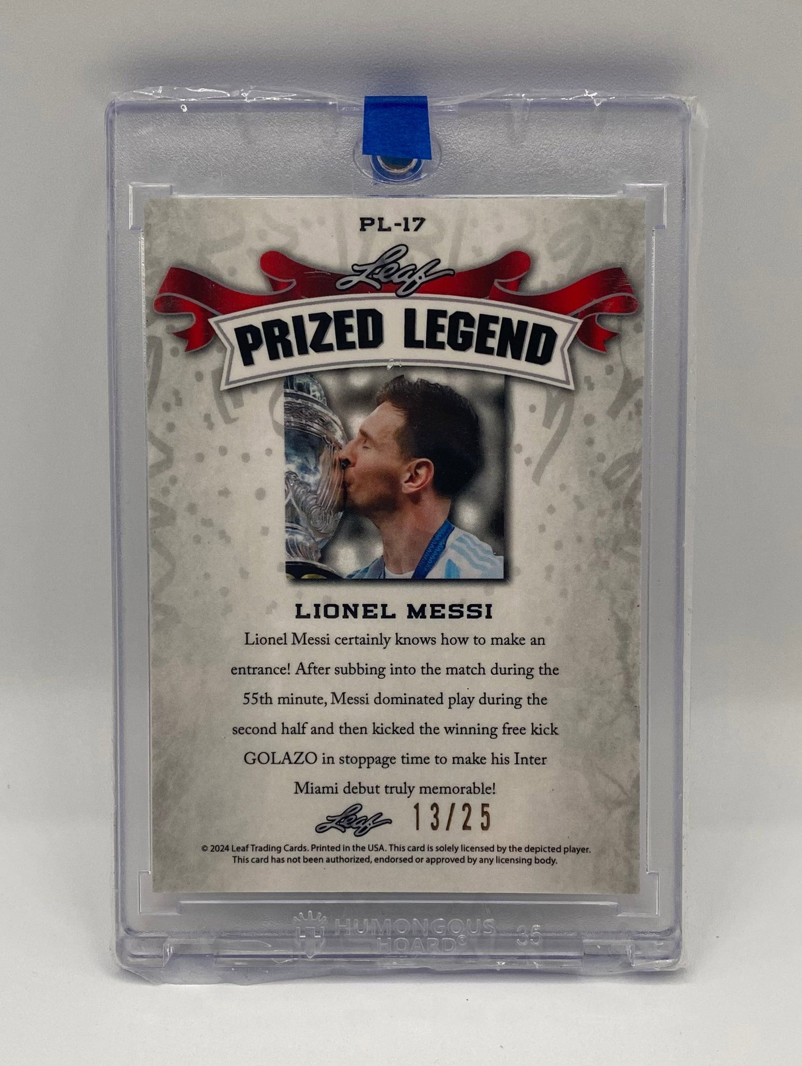 Lionel Messi Prized Legend Refractor /25 - 2