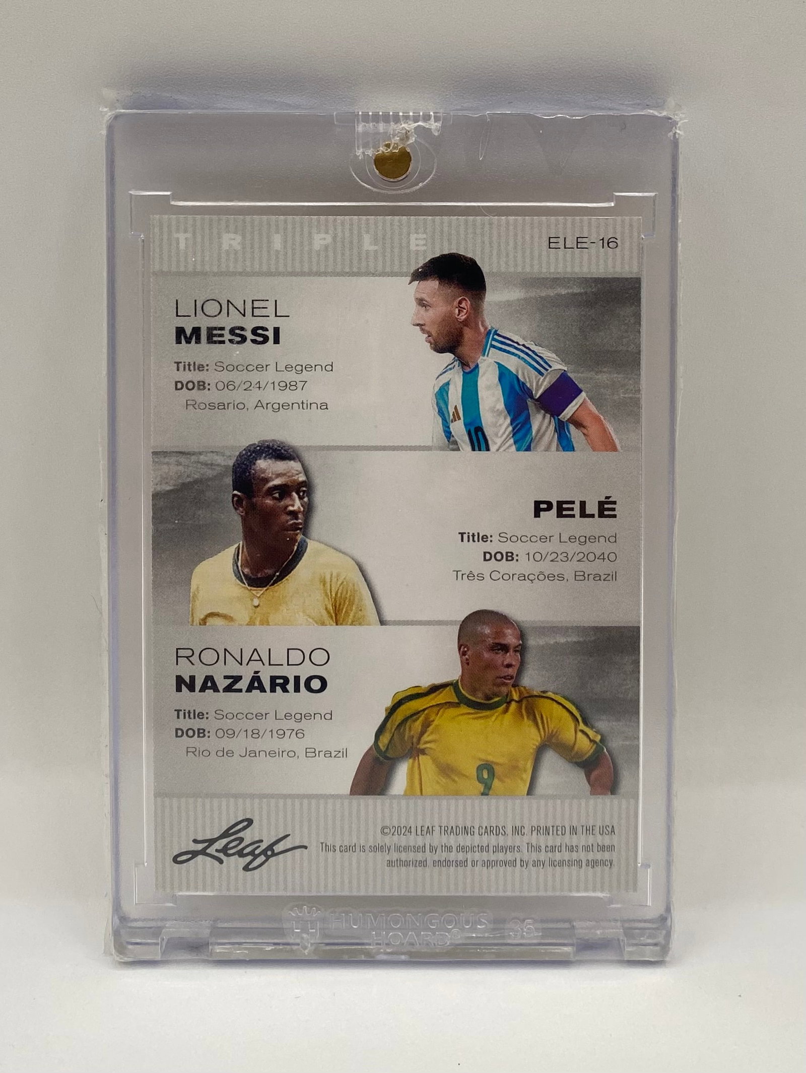Lionel Messi, Pelé & Ronaldo Nazário Triple 12/25 - 2