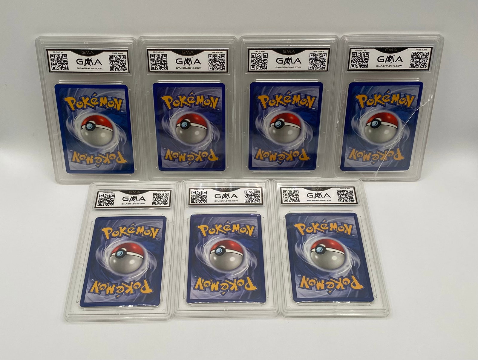 (7) 1999 Pokémon WOTC Graded Cards - Jungle & Fossil Sets - GMA Graded - 2