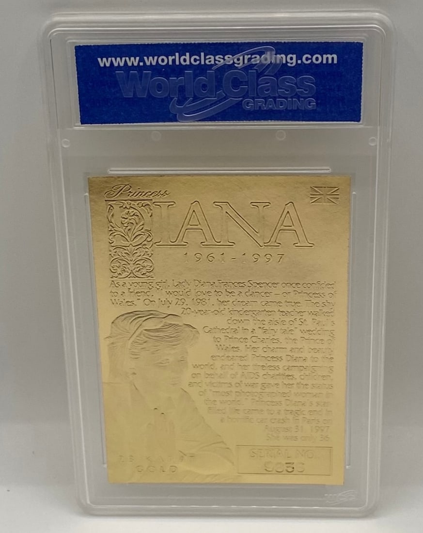 1997 Princess Diana The Queen of Hearts 23K Gold Card - 2