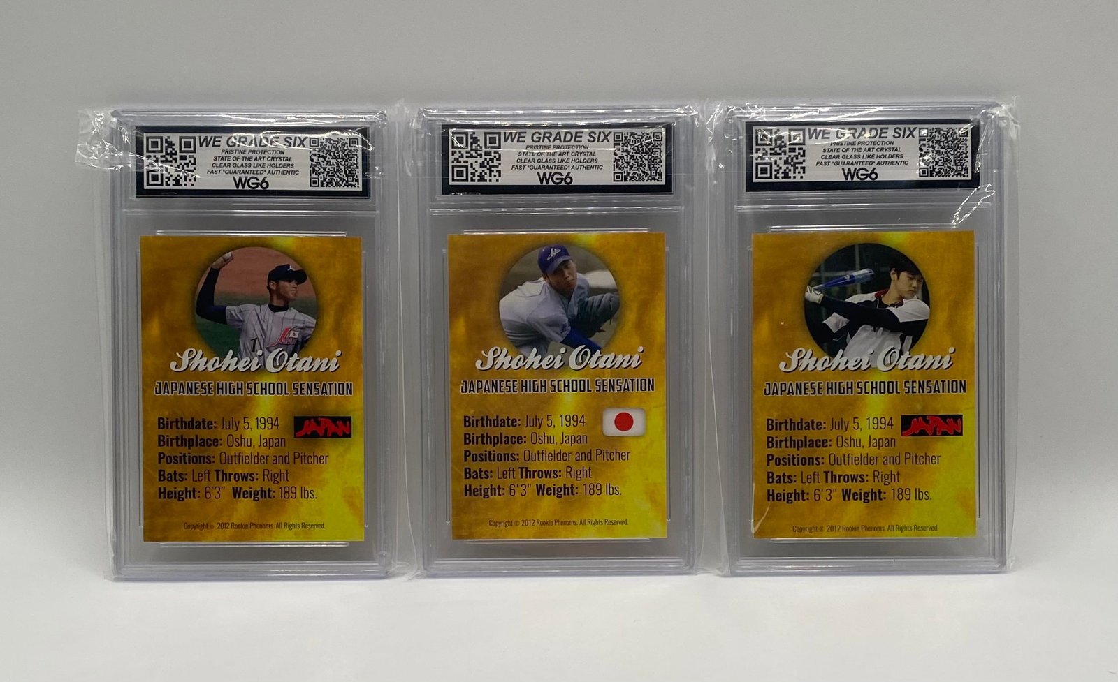 Shohei Ohtani ACEO Rookie Trio WG6 10 Gem-Mint - 2