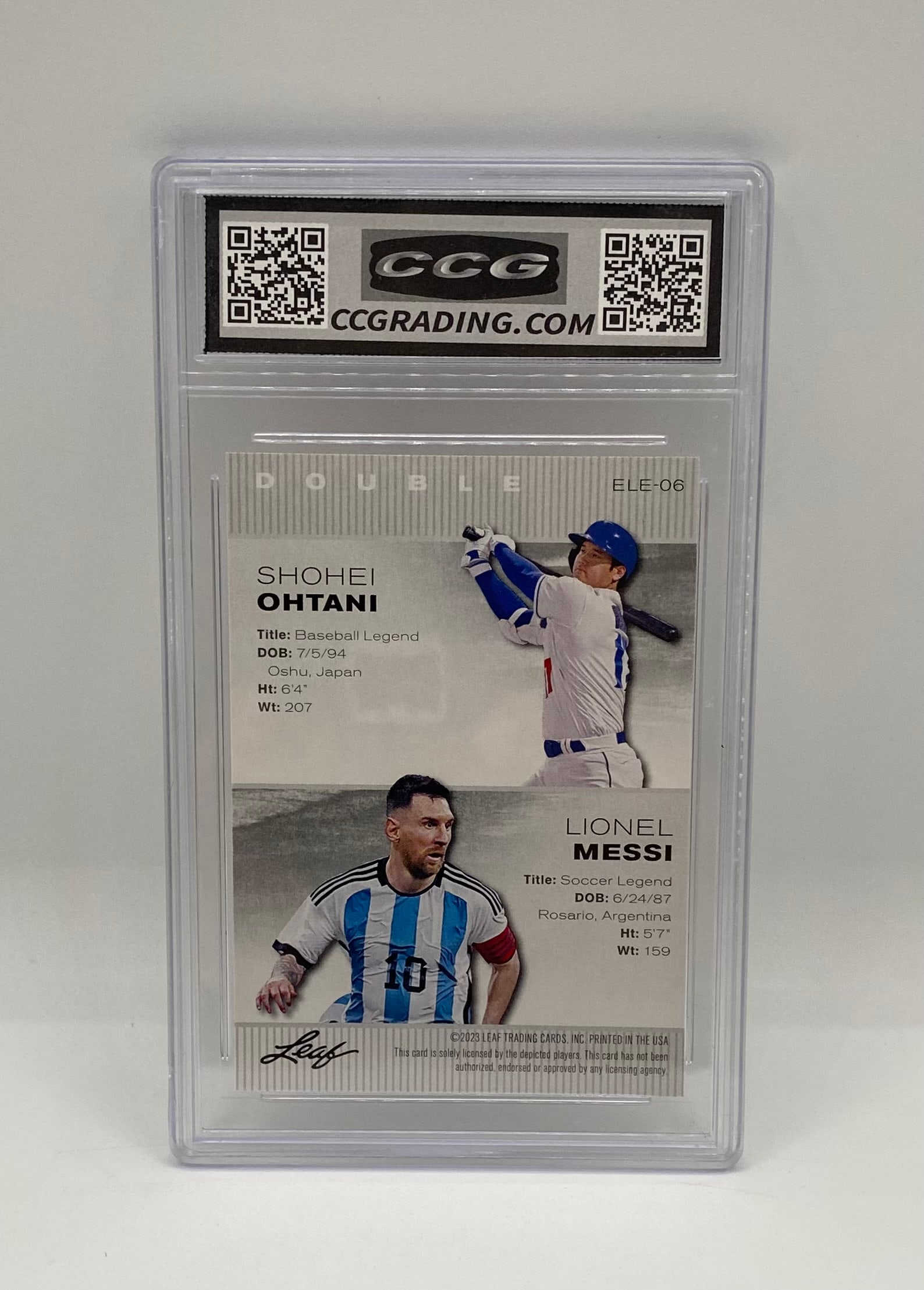 2023 Leaf Exclusive Legends Shohei Ohtani / Lionel Messi – CCG 10 - 2