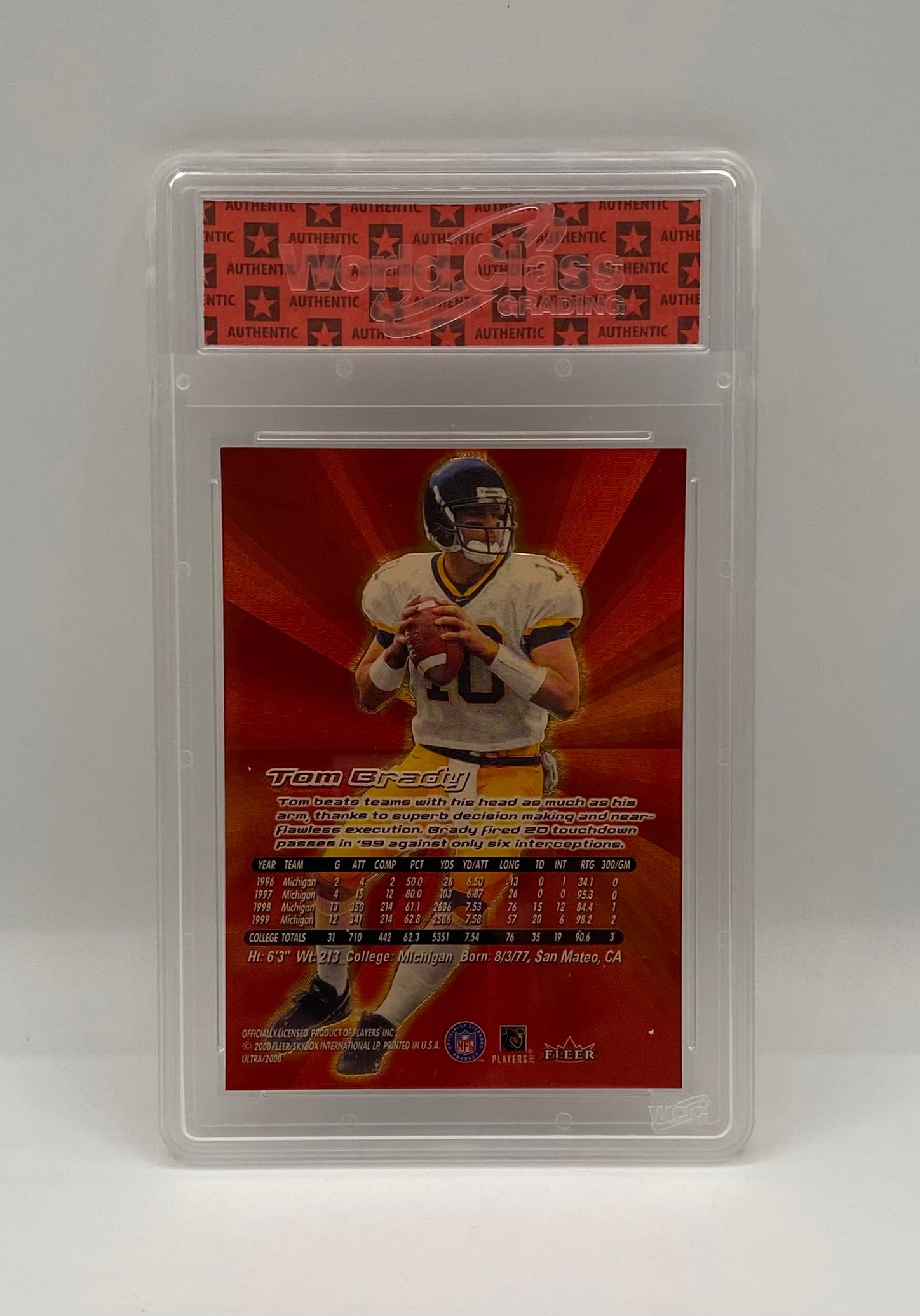 2000 Fleer Ultra Polychrome Tom Brady Rookie - 2