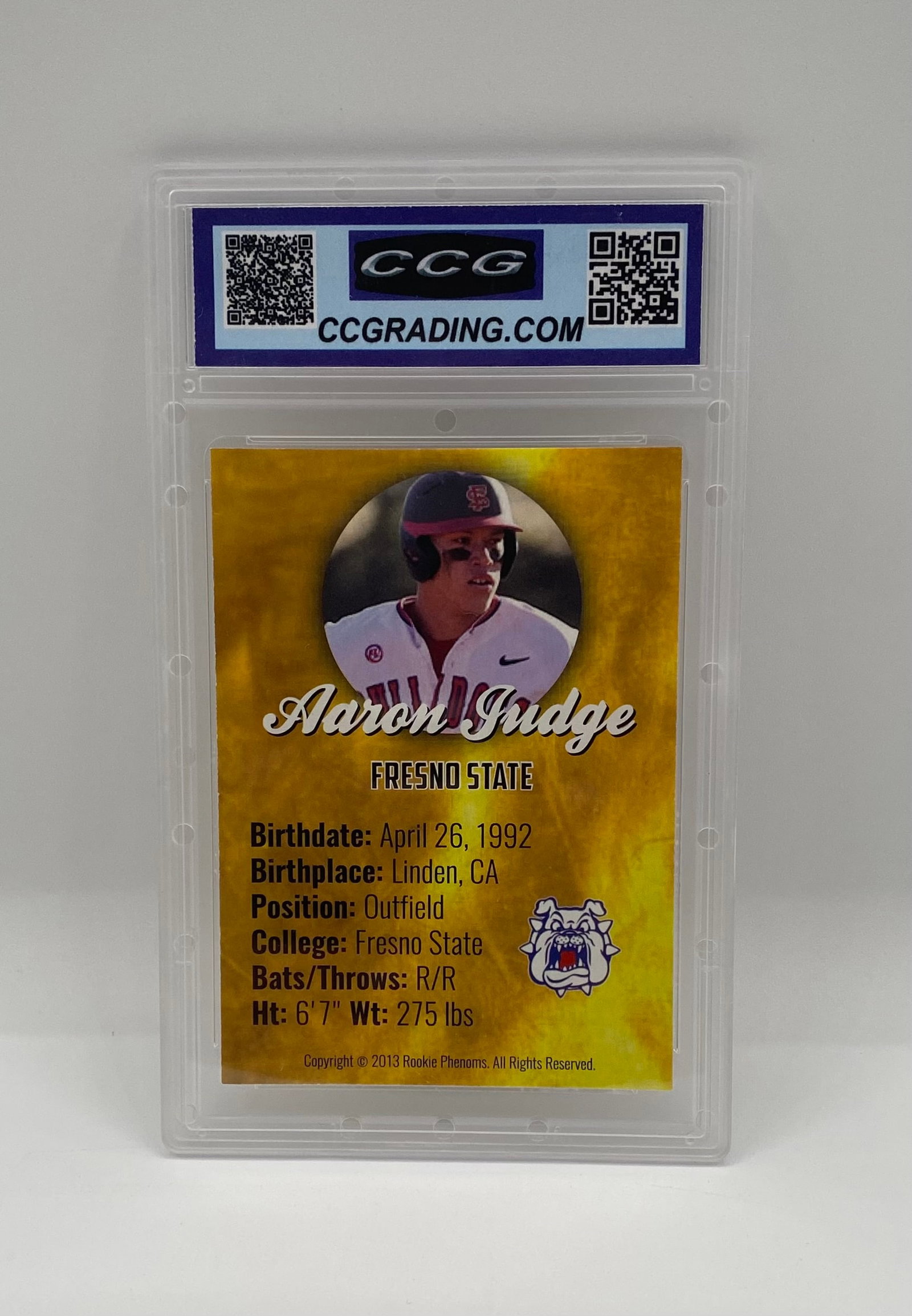 Aaron Judge 2013 Rookie Phenoms Gold - CCG Gem MT 10 - 2