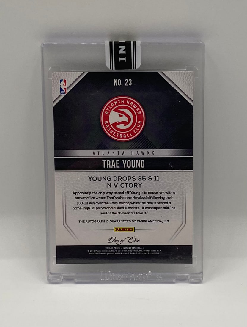 2018 Panini Trae Young Rookie Signed Auto 1/1 - 2