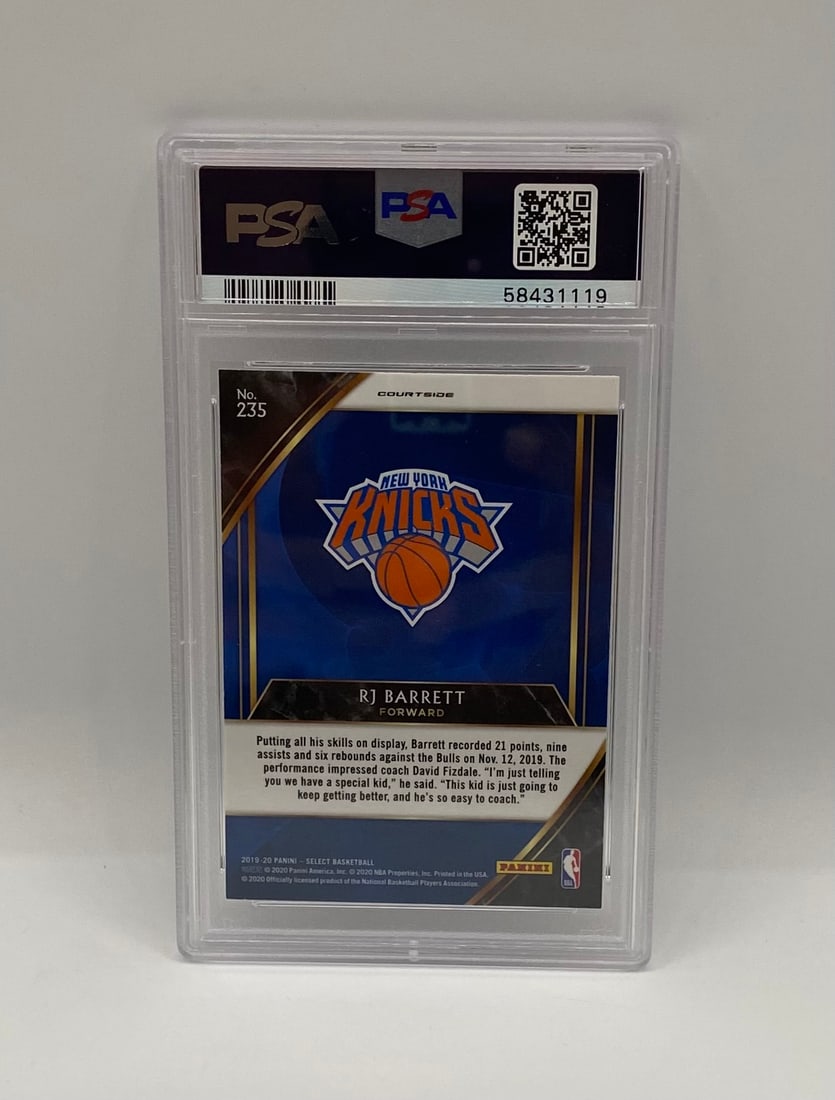 2019 Panini Select RJ Barrett Rookie Card PSA 10 GEM MT - 2