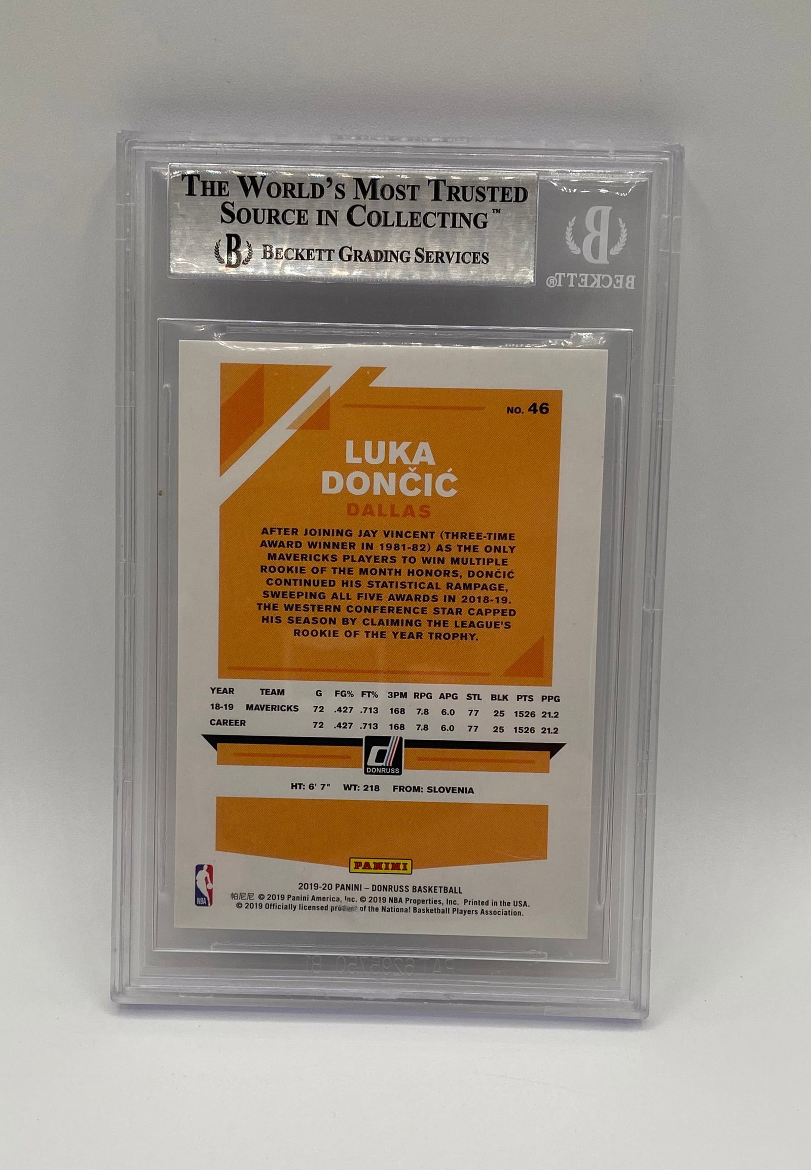 2019 Donruss Luka Doncic Holo Purple Laser /15 - 2
