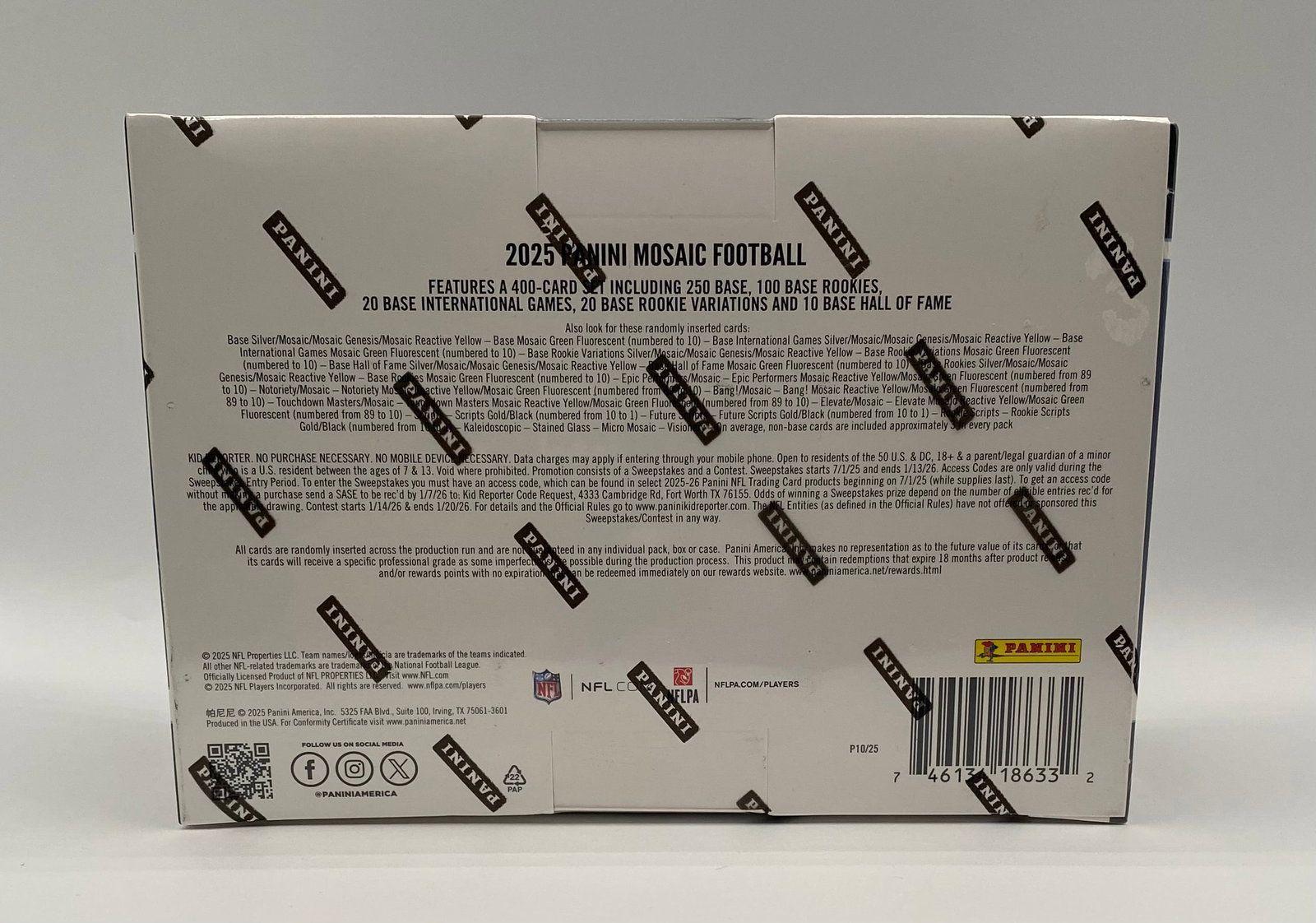 2025 Panini Mosaic NFL Football Mega Box - Factory Sealed - 2