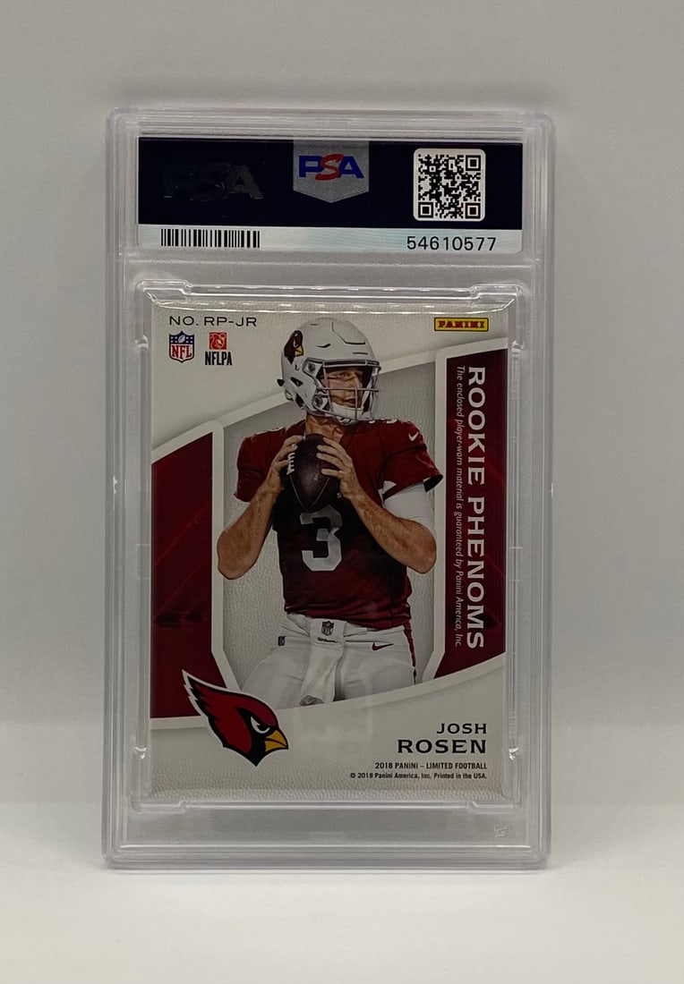 2018 Panini Limited Josh Rosen Rookie Patch Auto /75 PSA 10 - 2
