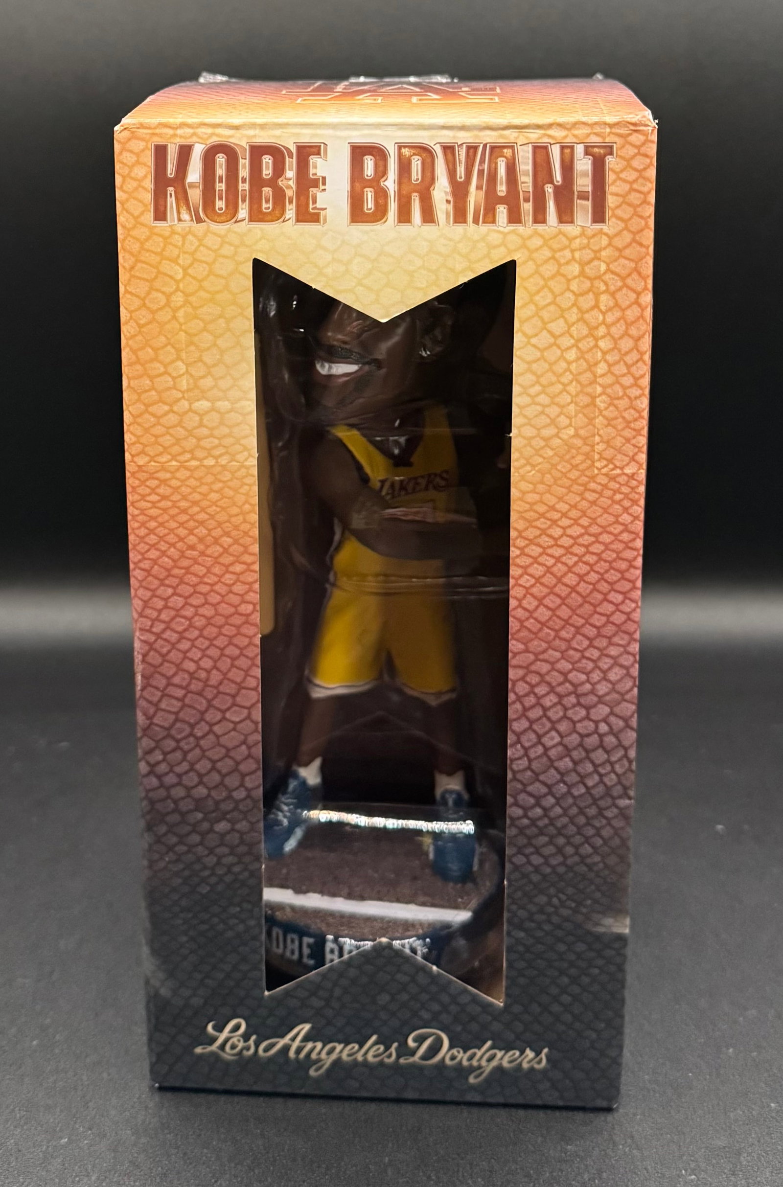 Kobe Bryant Los Angeles Dodgers "Lakers Night" Bobblehead: A rare "crossover" collectible celebrating two of Los Angeles’ most legendary franchises. This limited-edition bobblehead features Kobe Bryant in a yellow Lakers-inspired Dodgers jersey,
