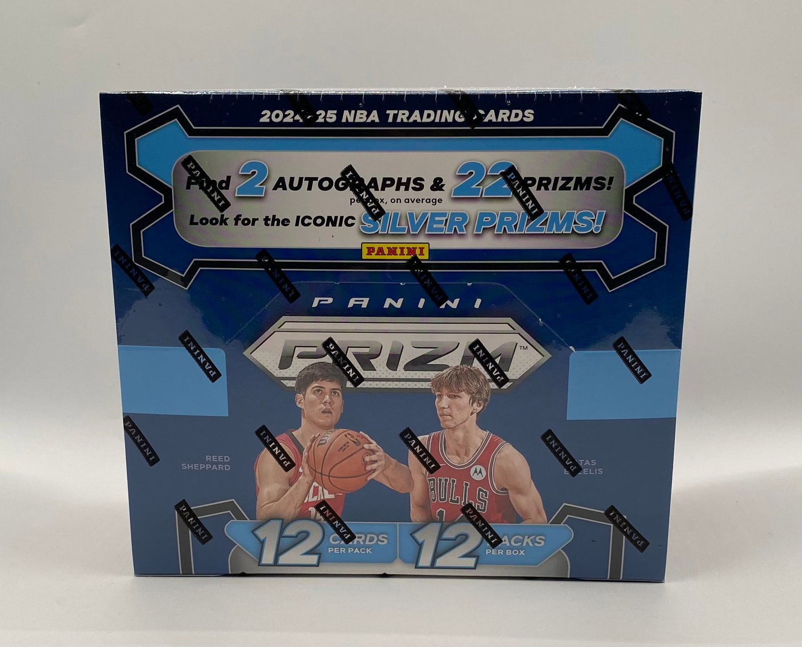 2024-25 Panini Prizm NBA Basketball Sealed Hobby Box - 2 Autographs & 22 Prizms Average: Box Type: Sealed Hobby Box Configuration: 12 Packs Per Box / 12 Cards Per Pack Box Hits (On Average): 2 Autographs and 22 Prizms (Including the Iconic Silver Prizms) Condition: Factory Sealed in