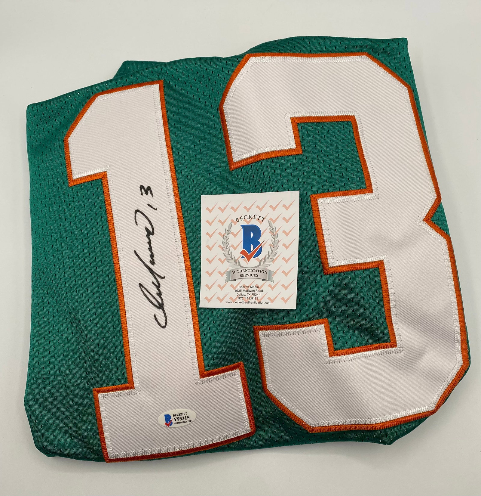 Dan Marino Autographed Jersey Beckett COA - 2
