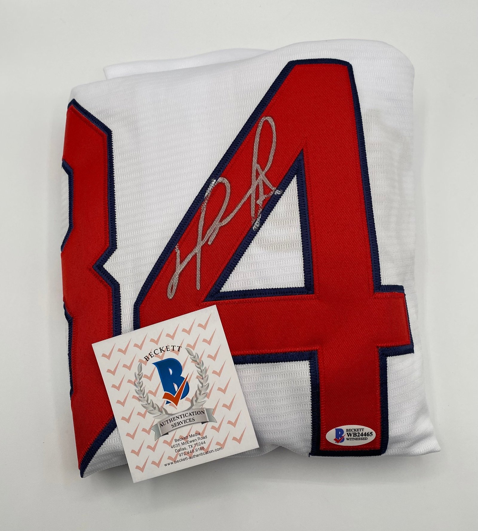 David Ortiz Autographed Jersey with Beckett Witnessed COA: David Ortiz Autographed Jersey with Beckett Witnessed COA