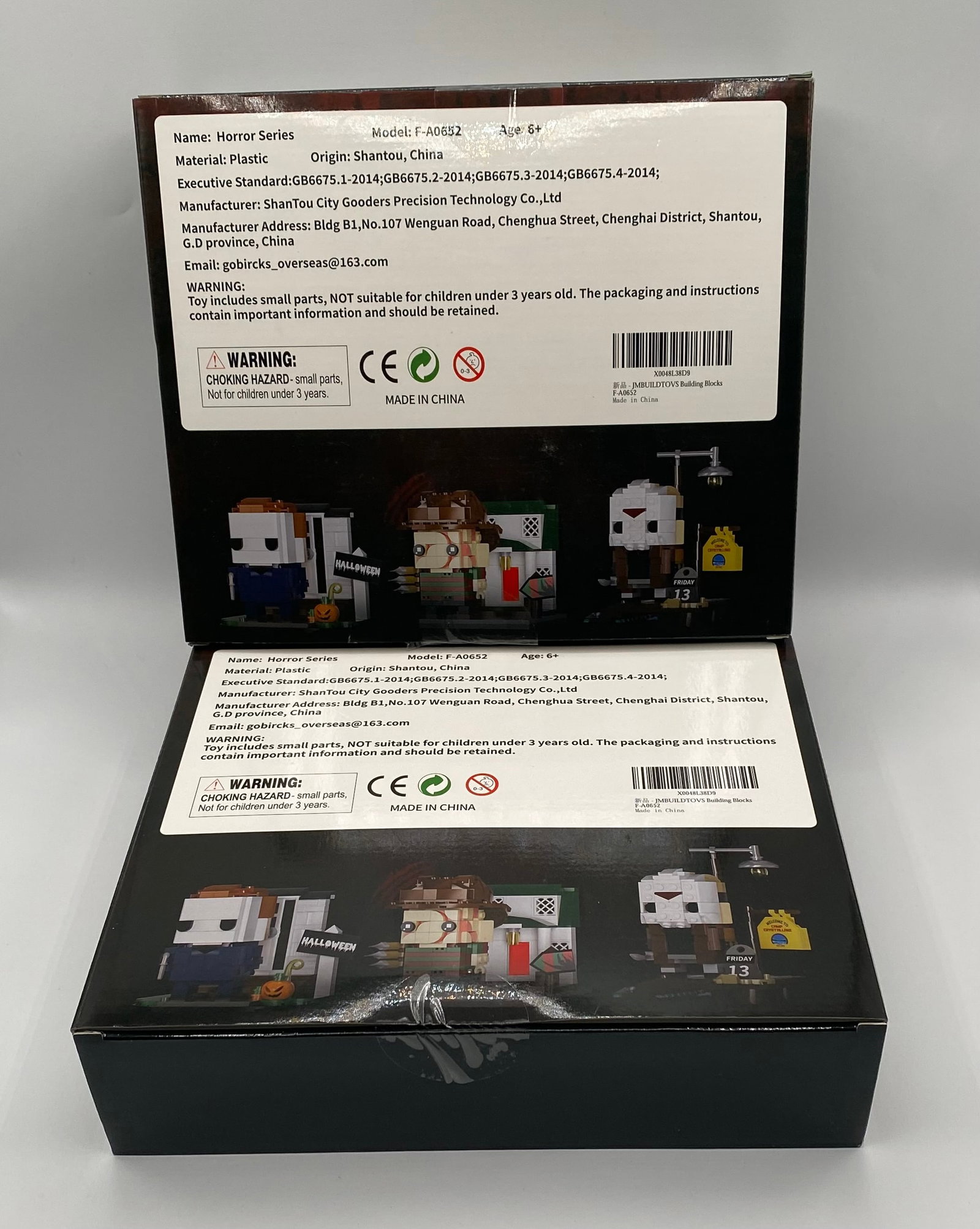 Two Horror Series Brick Building Toy Sets - Freddy, Jason & Michael Myers - 2