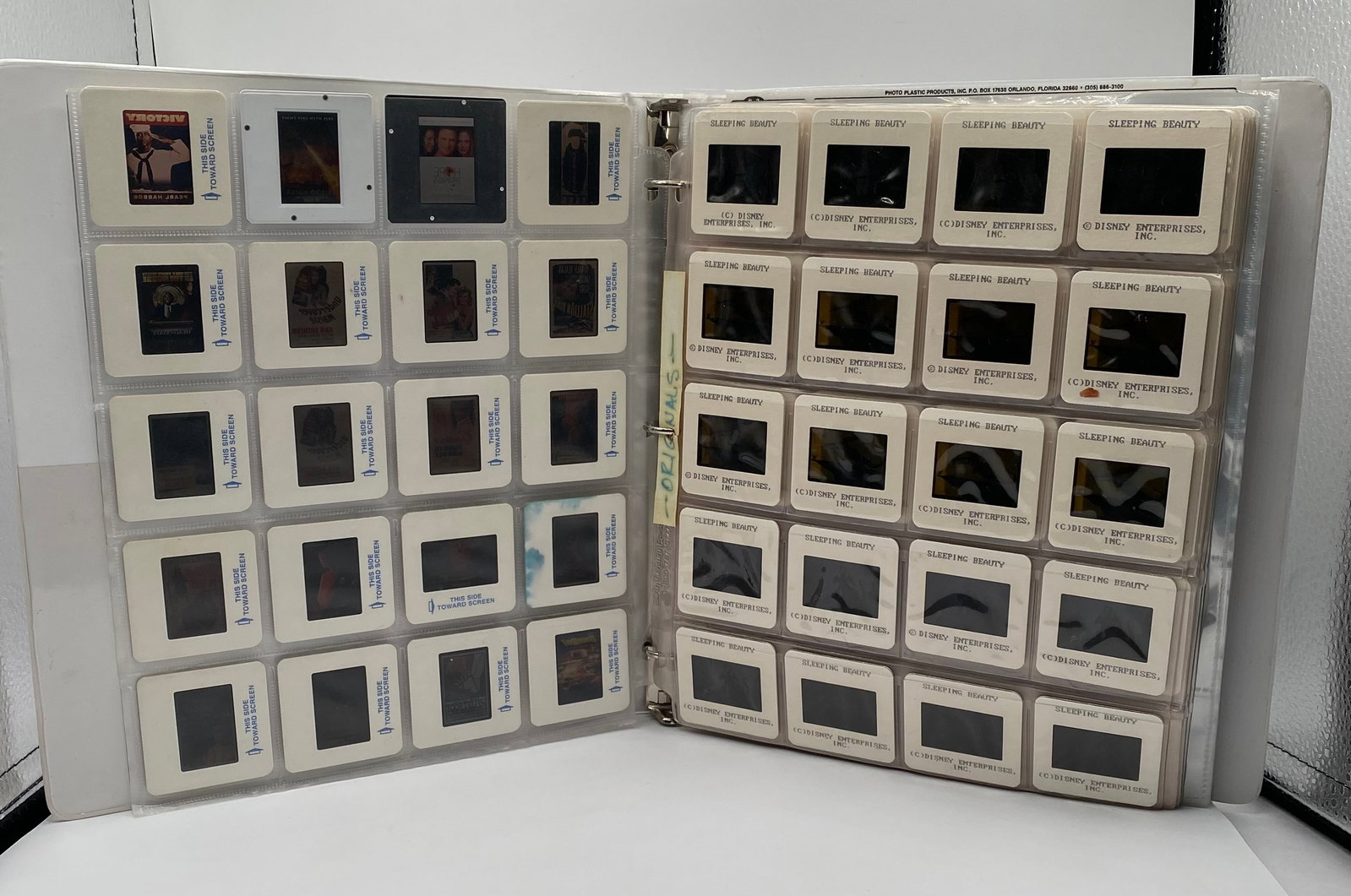 Disney Sleeping Beauty Production & Promotional 35mm Slide 75+ Slides, Disney Enterprises Stamped: An exceptional, extensive archival collection of vintage 35mm film slides primarily dedicated to Walt Disney’s classic animated masterpiece, Sleeping Beauty. This collector's lot is housed in a