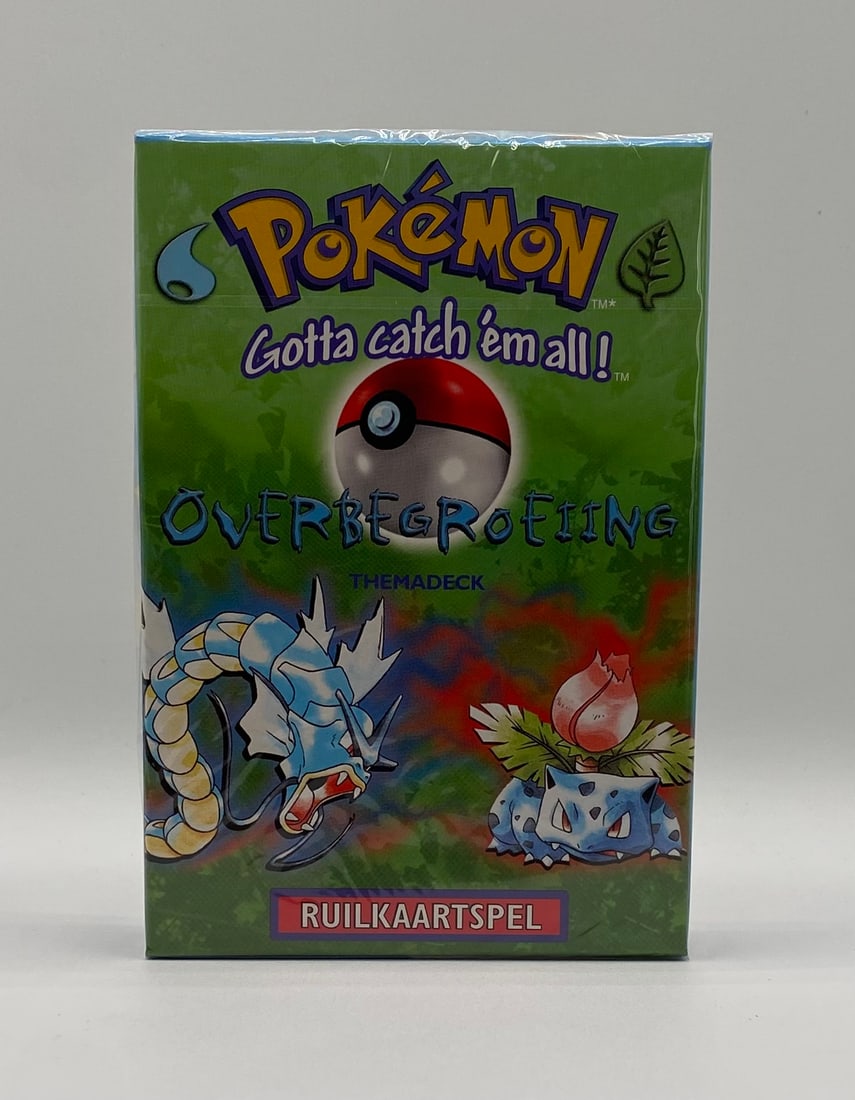 Rate Dutch 1999 Pokémon Overgrowth Theme Deck - Sealed: Vintage 1999 Pokémon TCG Dutch Base Set "Overbegroeiing" (Overgrowth) Theme Deck - Sealed