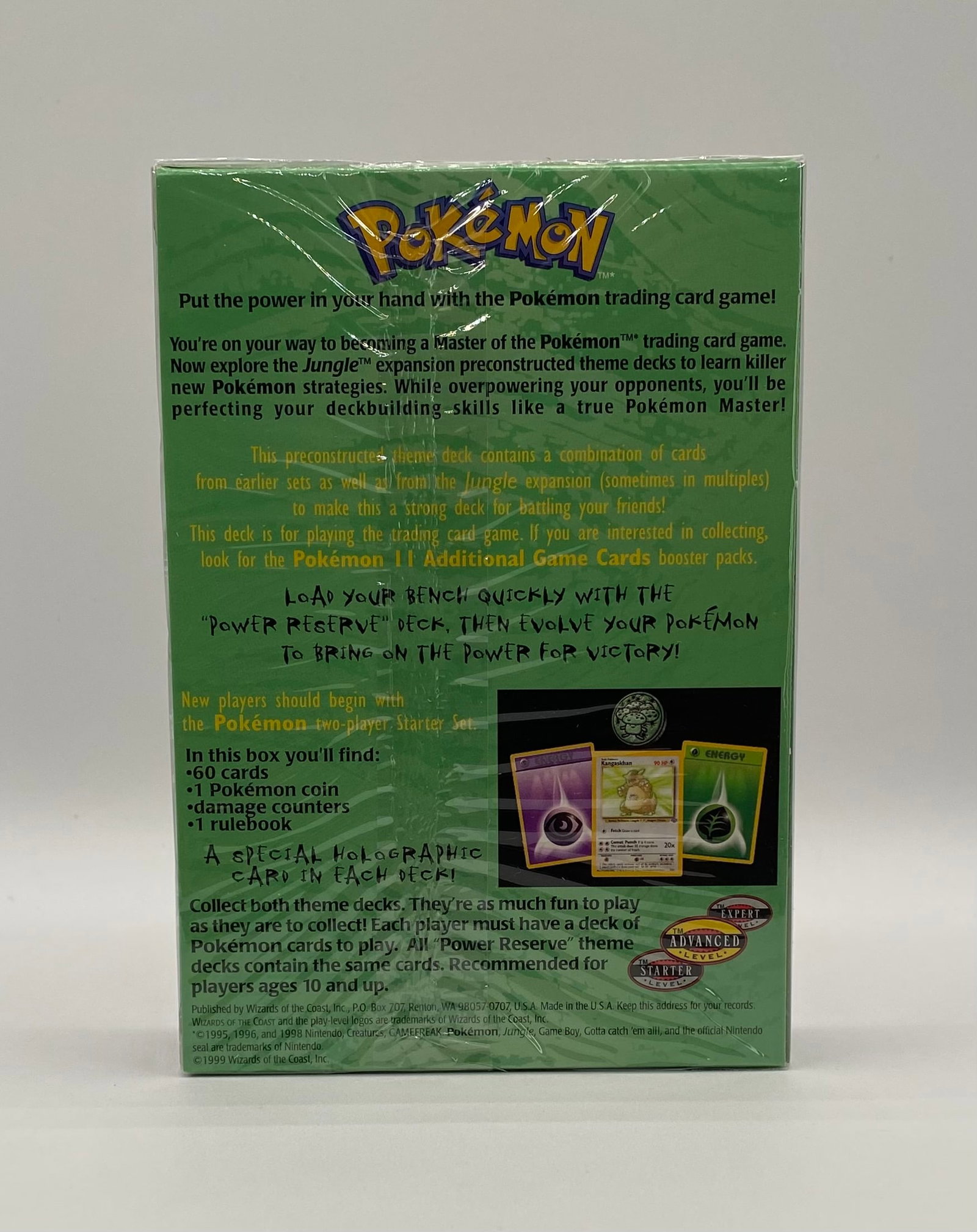 1999 Pokémon TCG Jungle Power Reserve Sealed Theme Deck - 2