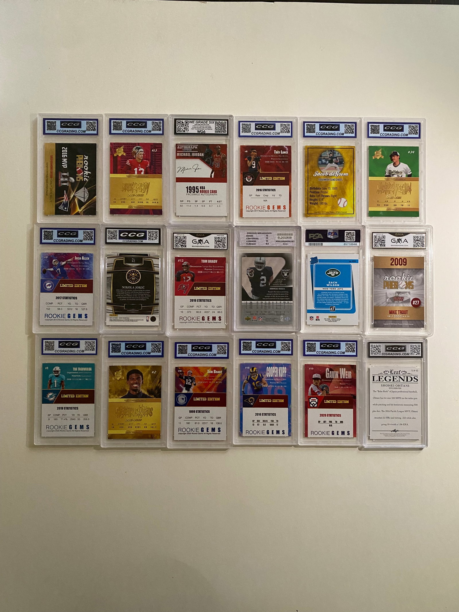18 Graded Cards Michael Jordan, Tom Brady, Brock Purdy, Shohei Ohtani - 2