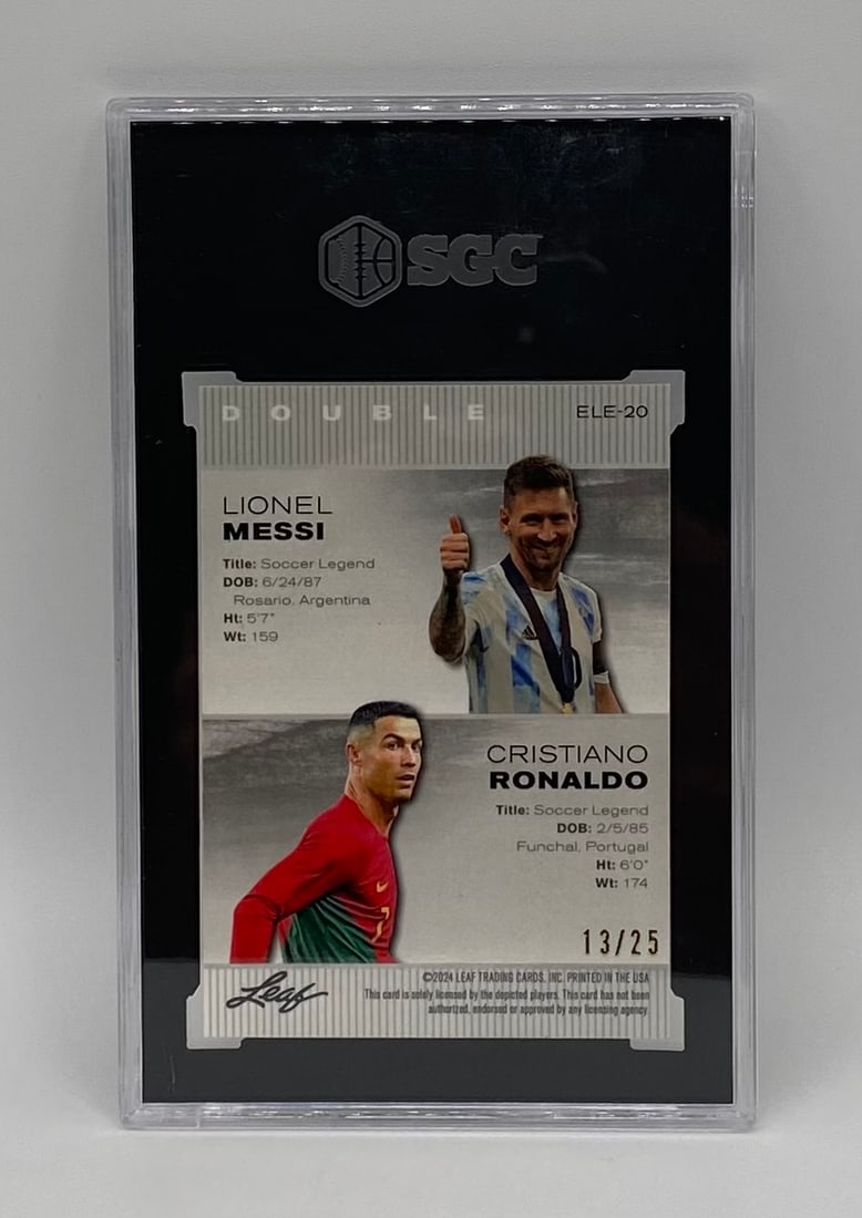2024 Leaf Special Release Lionel Messi & Cristiano Ronaldo Dual /25 - 2