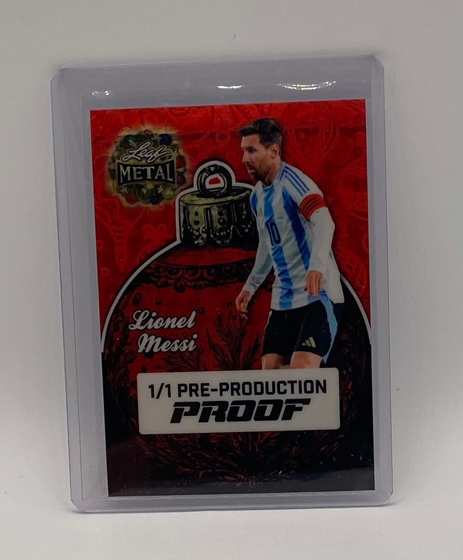 2023 Leaf Metal Lionel Messi 1/1 Pre-Production Proof – One-of-One: 2023 Leaf Metal Lionel Messi 1/1 Pre-Production Proof – One-of-One