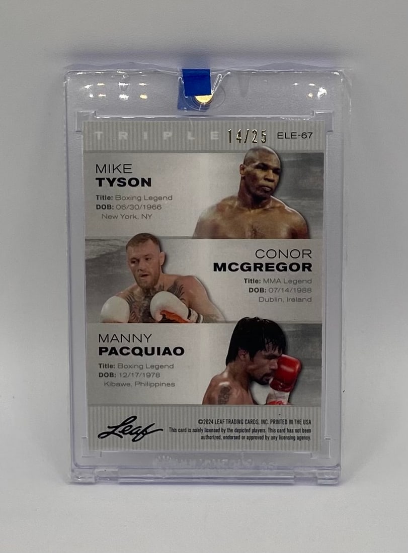 Mike Tyson , Conor McGregor & Manny Pacquiao Card /25 - 2