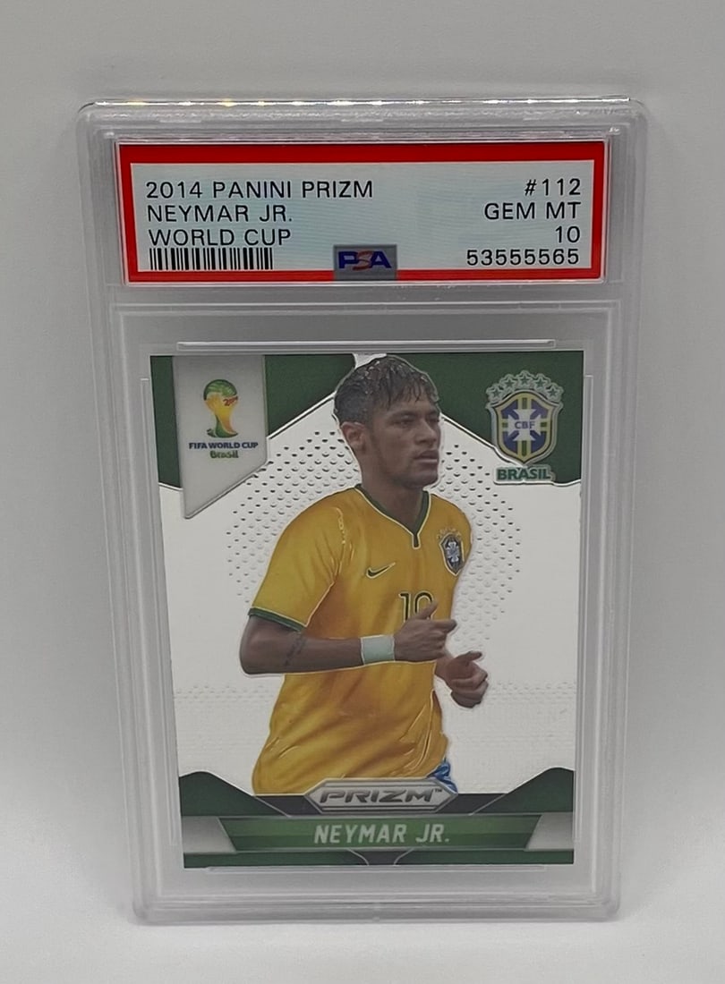 2014 Panini Prizm Neymar Jr. World Cup #112 – PSA 10: 2014 Panini Prizm Soccer Neymar Jr. World Cup Brazil #112 – PSA 10 GEM MINT