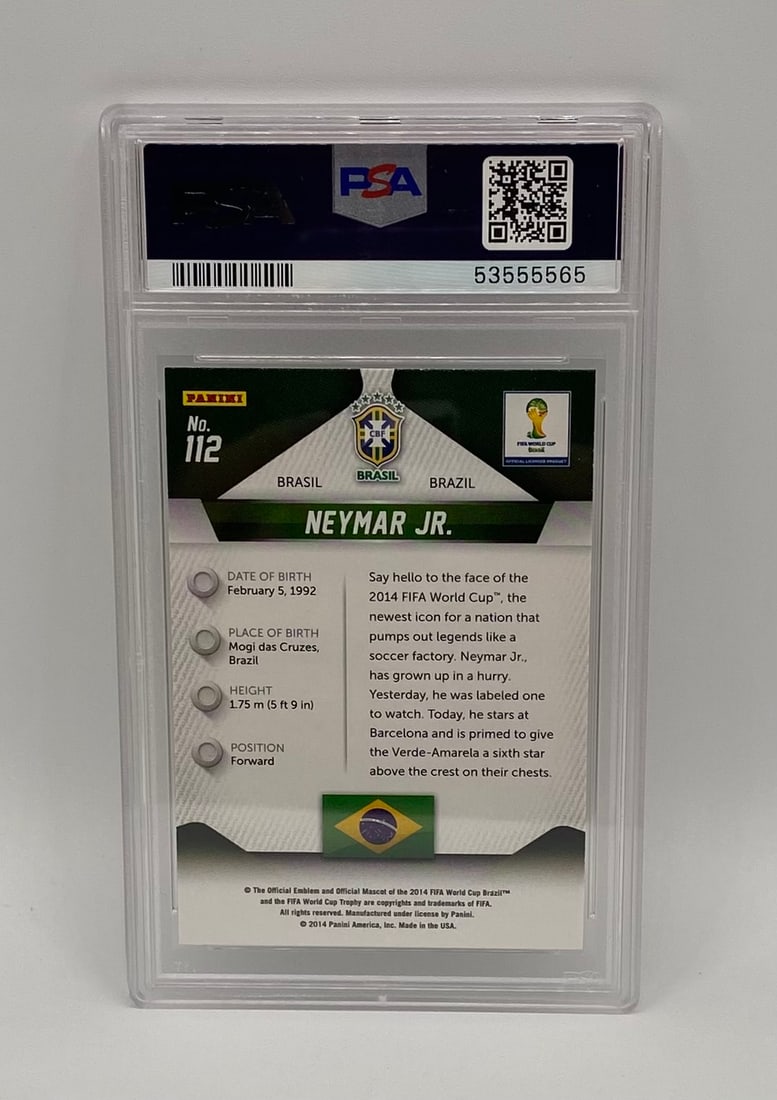 2014 Panini Prizm Neymar Jr. World Cup #112 – PSA 10 - 2