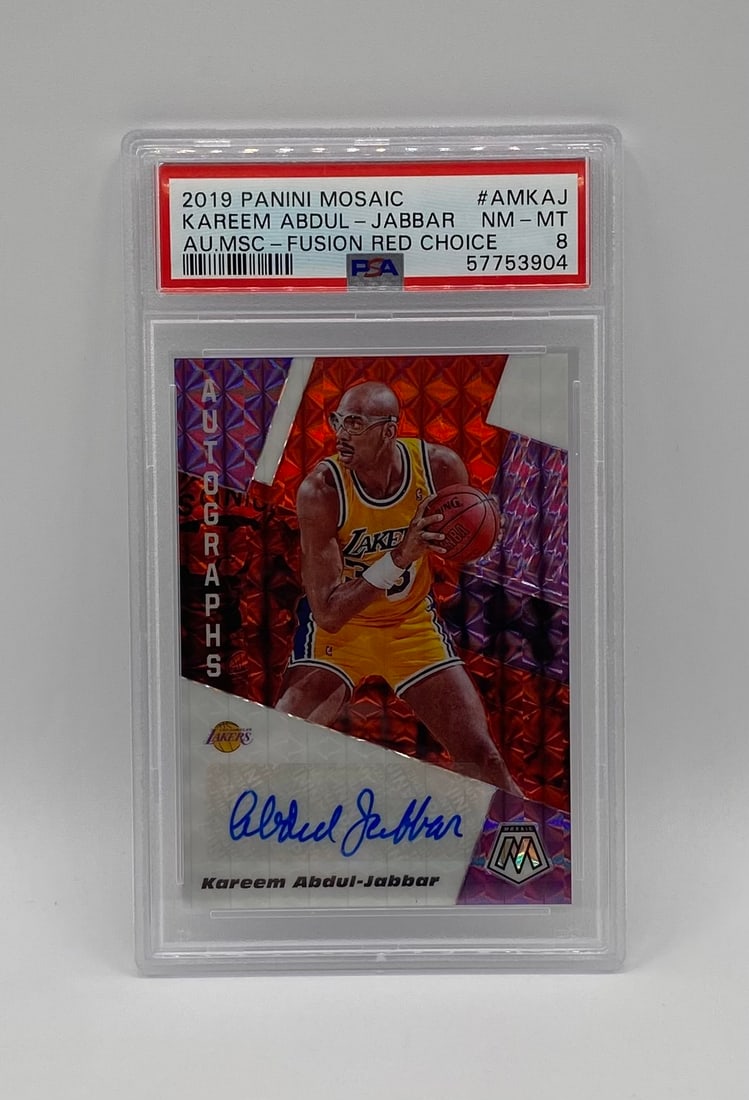 2019 Panini Mosaic Kareem Abdul-Jabbar Fusion Red Choice Certified Autograph (1 of 2)