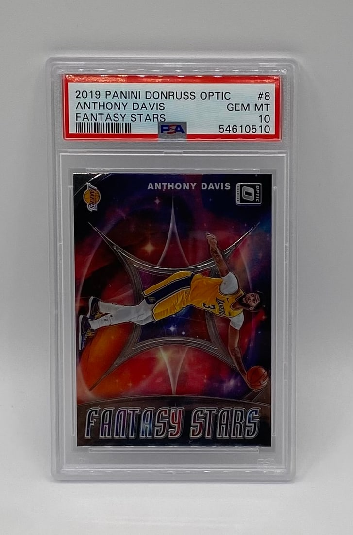 2019 Panini Donruss Optic Anthony Davis Fantasy Stars PSA 10: 2019 Panini Donruss Optic Anthony Davis "Fantasy Stars" Insert #8 – PSA 10