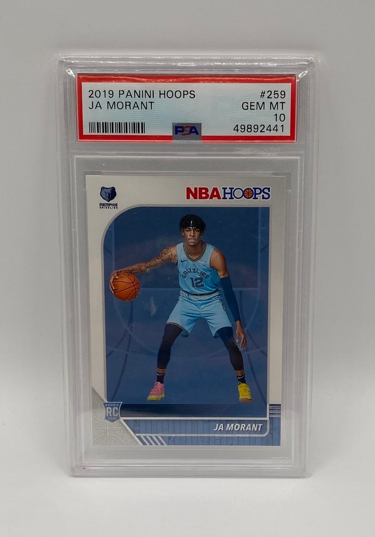 2019 Panini Hoops Ja Morant Rookie Card PSA 10 (1 of 1)