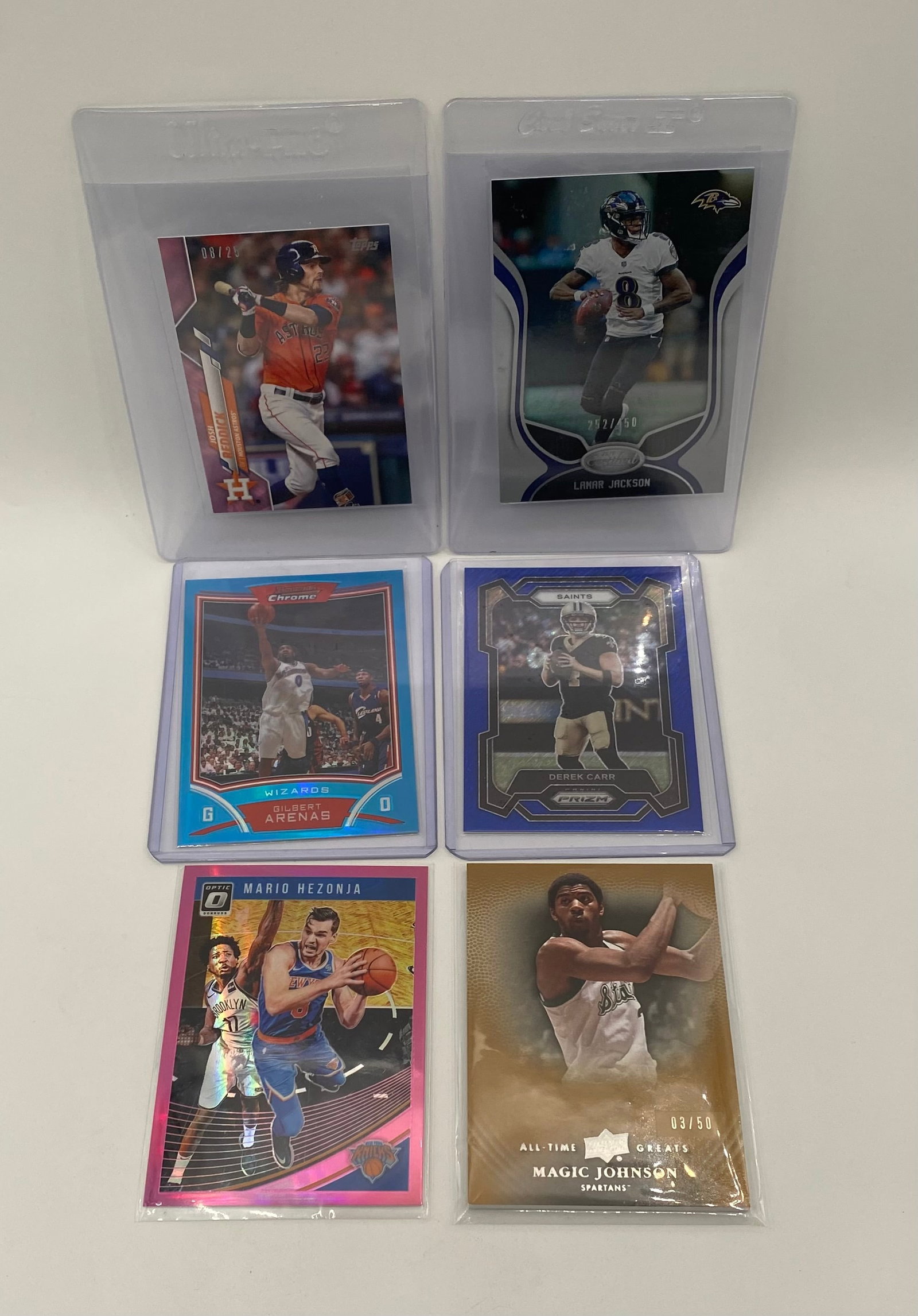Magic Johnson /50, Lamar Jackson /450, Josh Reddick /25, Plus Arenas, Carr & Hezonja (1 of 1)