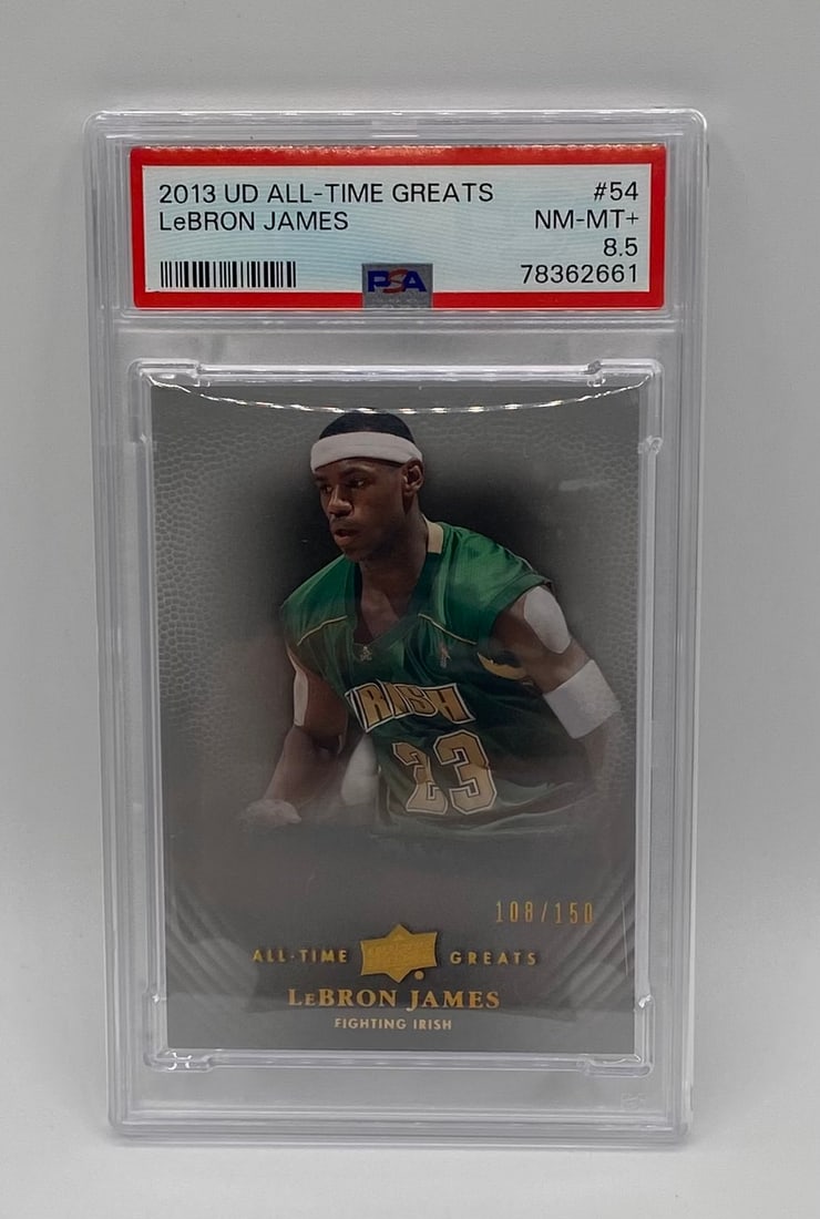 2013 Upper Deck All-Time Greats LeBron James Fighting Irish Numbered/150 (1 of 2)