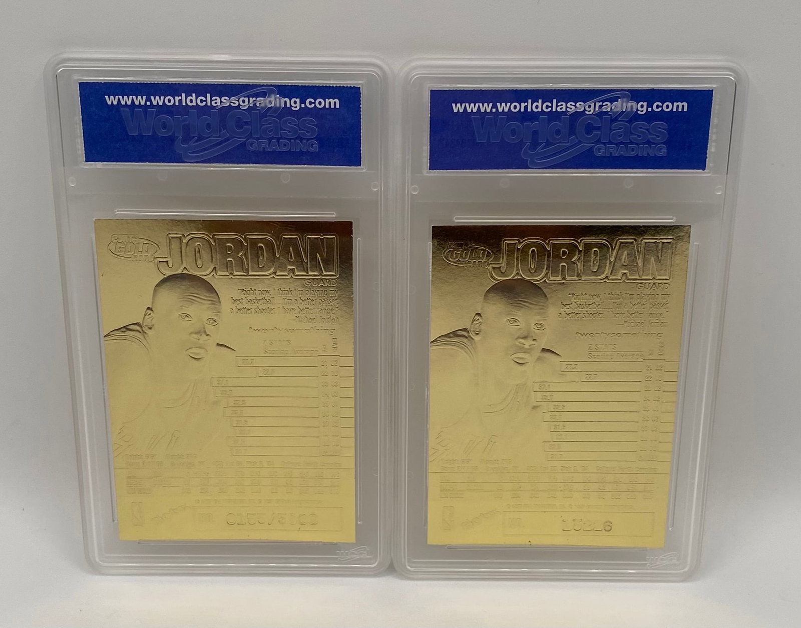 1997 SkyBox Z-Force Michael Jordan 23KT Gold Slabs – Red Hologram & Standard Gold - 2