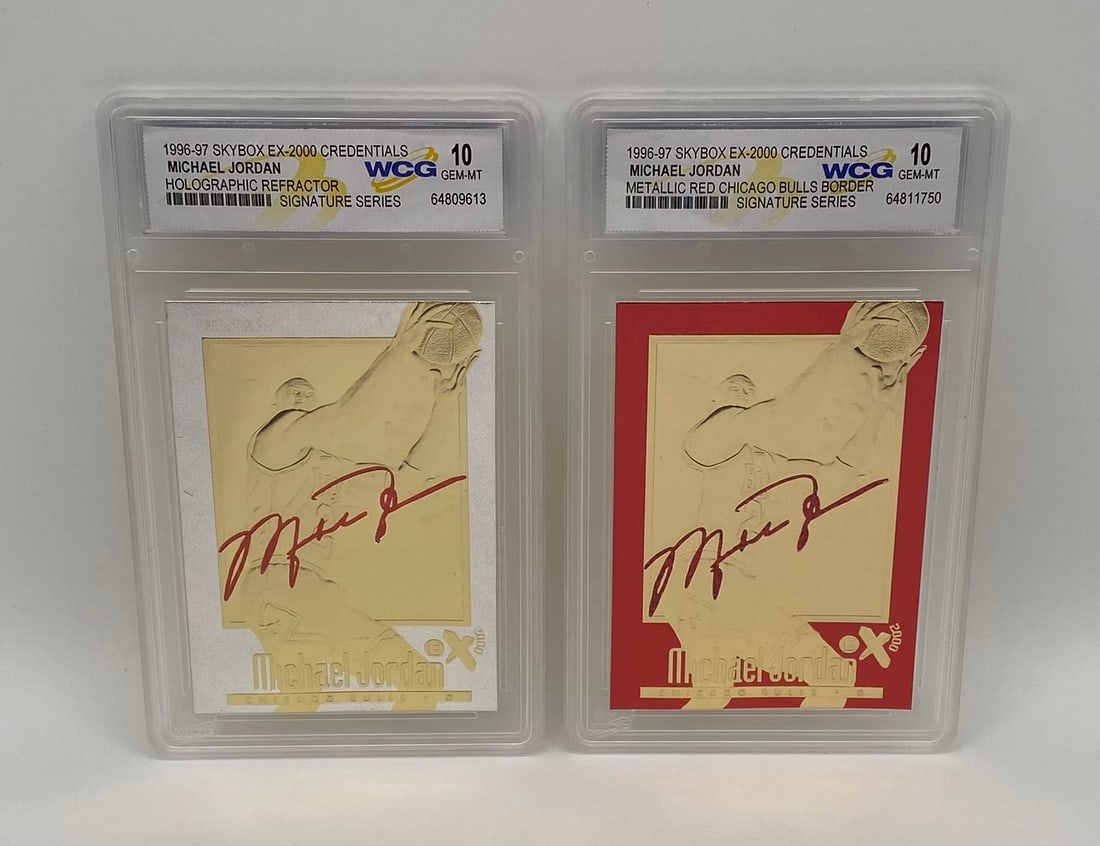 Michael Jordan Signature Series Gold Cards – Holographic & Metallic Red (1 of 2)