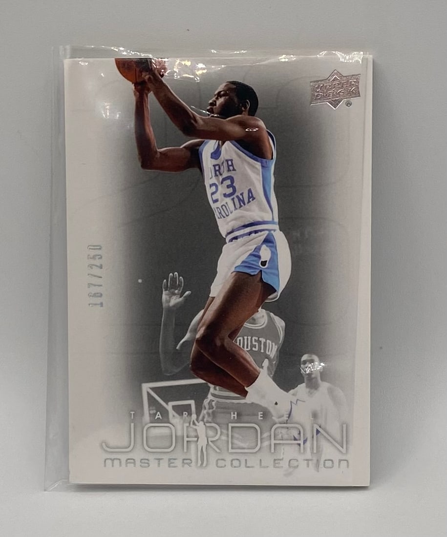Michael Jordan Upper Deck Tar Heel Master Collection /250: Manufacturer/Brand: Upper Deck Player: Michael Jordan Team: University of North Carolina Tar Heels Set: Tar Heel Master Collection Serial Number: 167/250