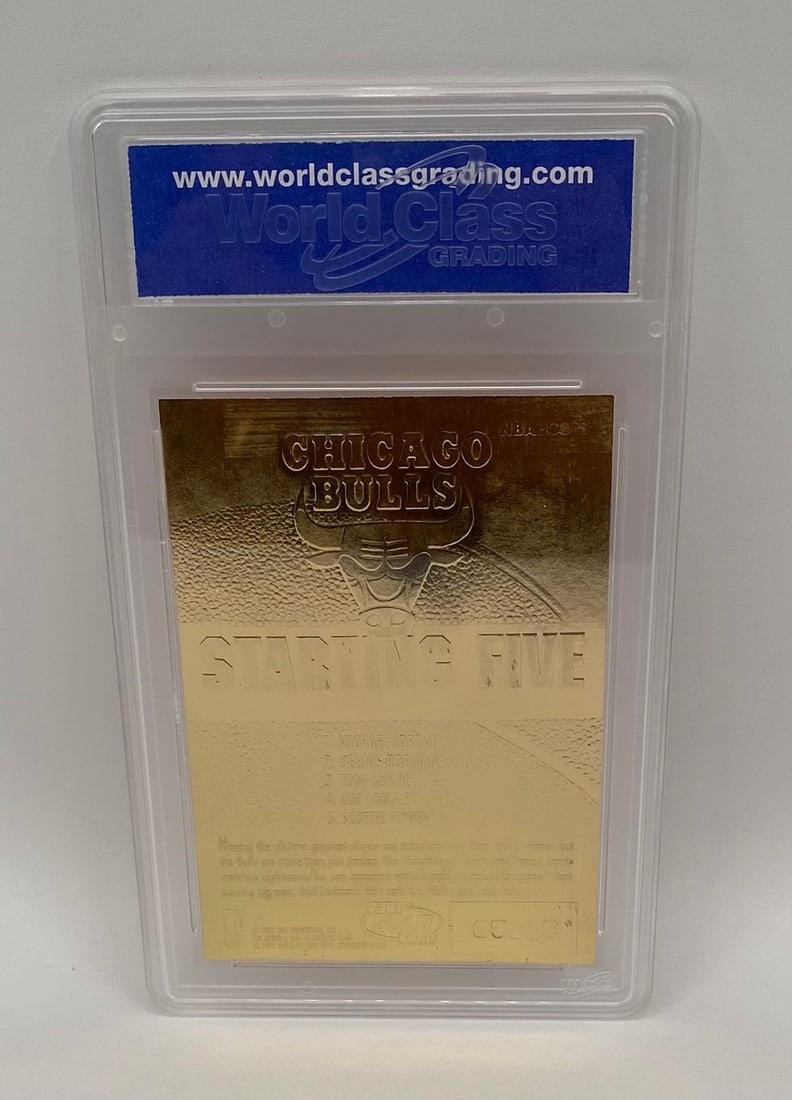 1996 SkyBox Hoops Michael Jordan 23KT Gold "Starting 5" Red Holo Refractor - 2