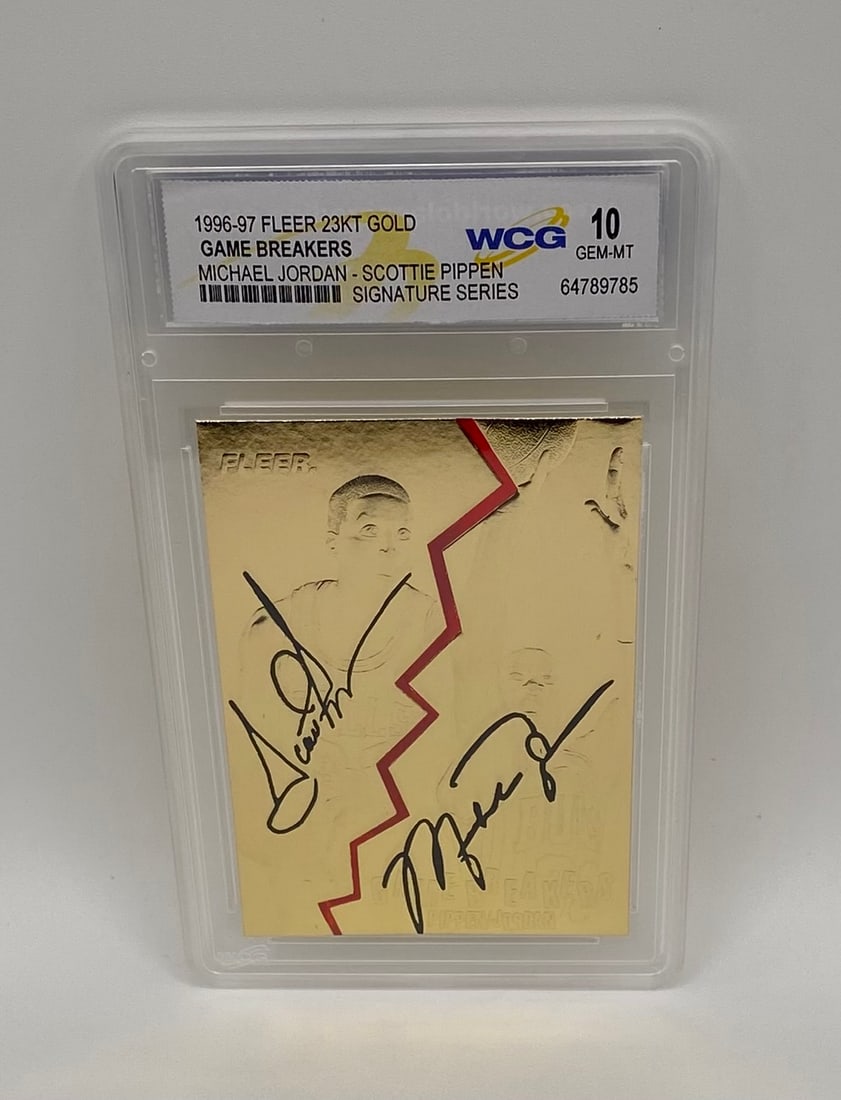 1996-97 Fleer Michael Jordan & Scottie Pippen 23KT Gold WCG 10 (1 of 2)