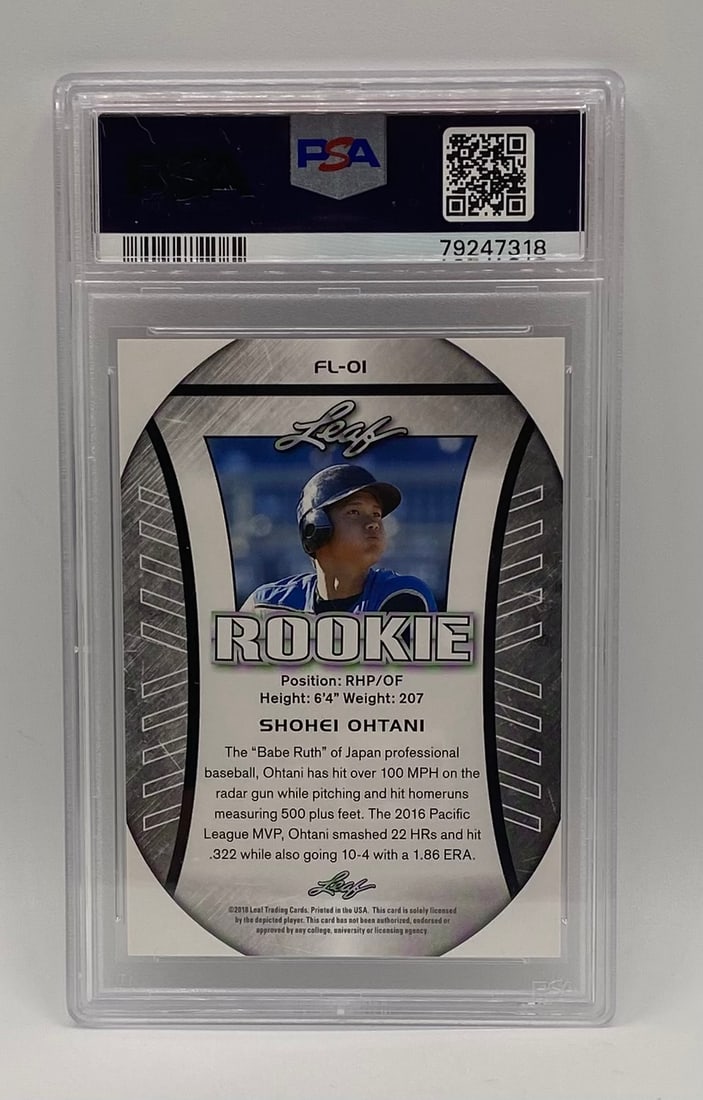 Shohei Ohtani Exclusive Flag Rookie PSA 10 - 2